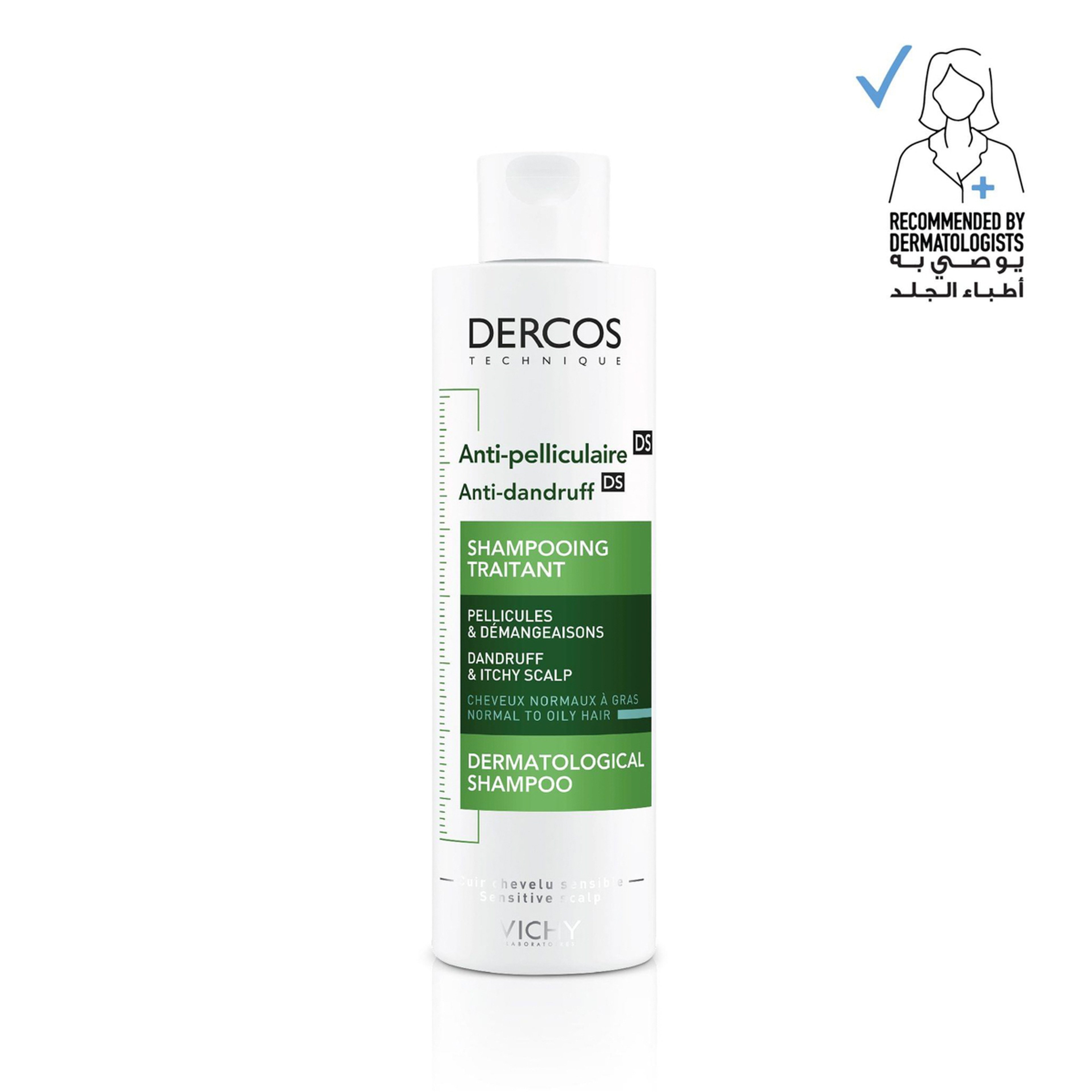 Dercos Anti Dandruff Shampoo For Normal To Oily Hair 200Ml