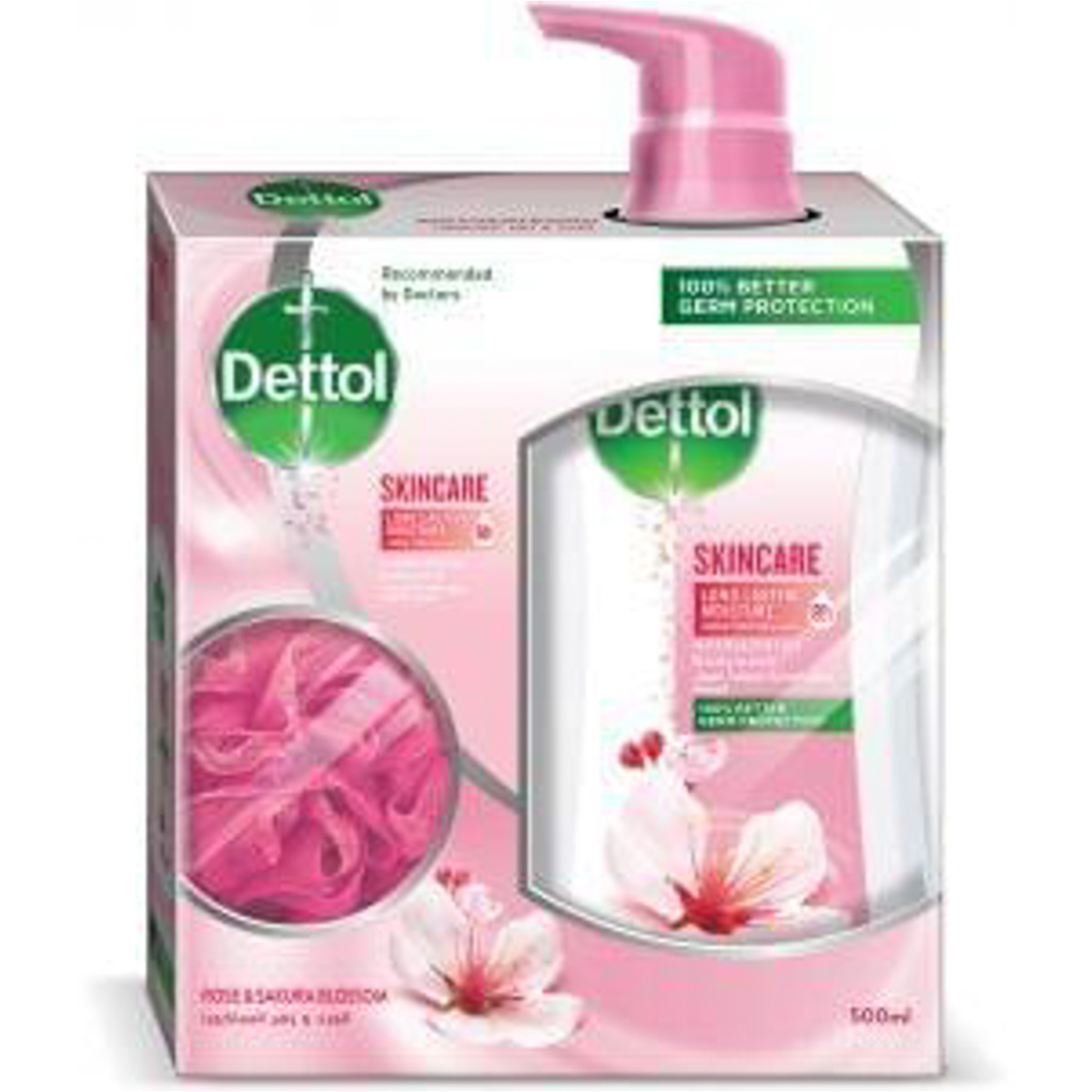 Dettol Shower Gel Skin Care With Loofah