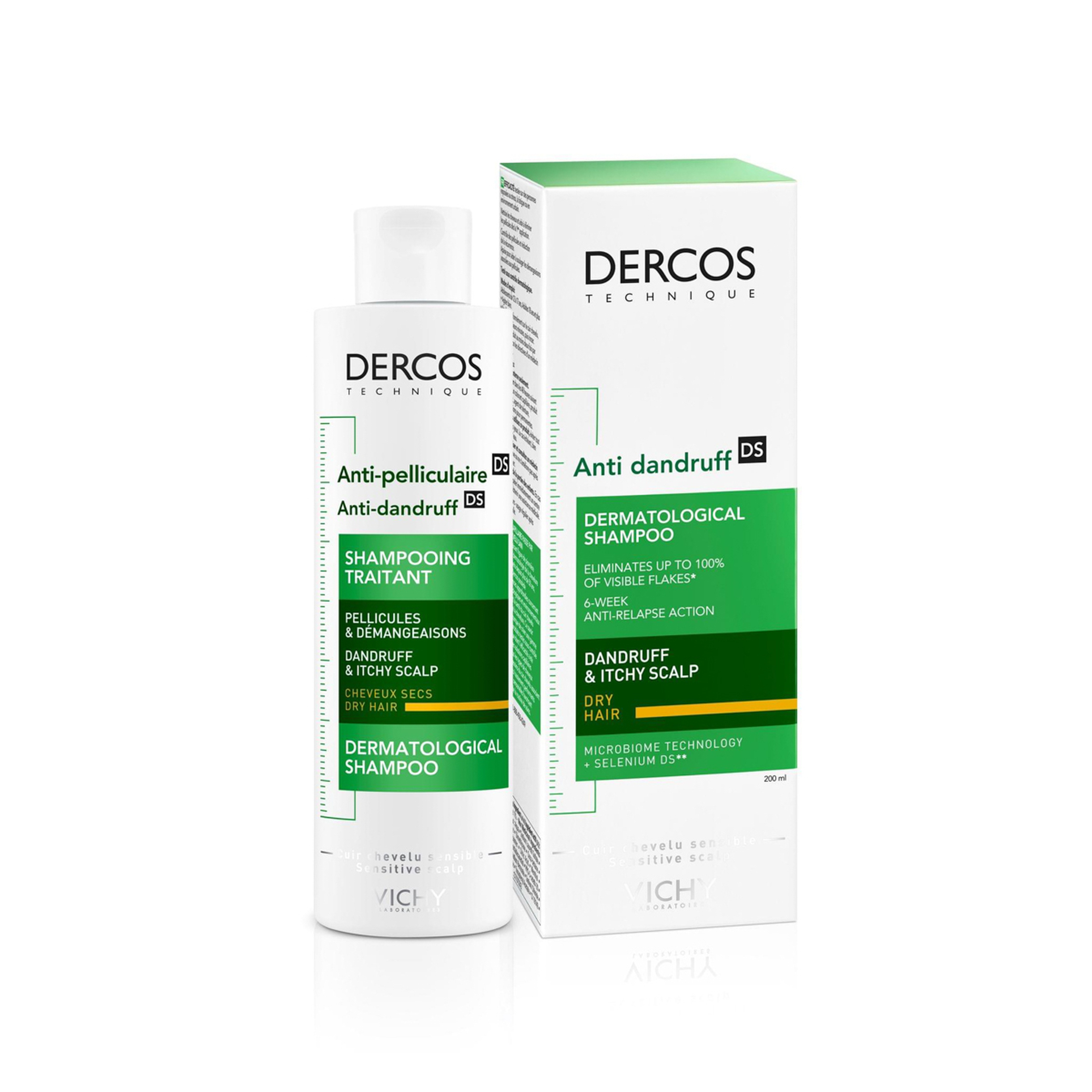 Dercos Anti Dandruff Shampoo For Dry Hair 200Ml