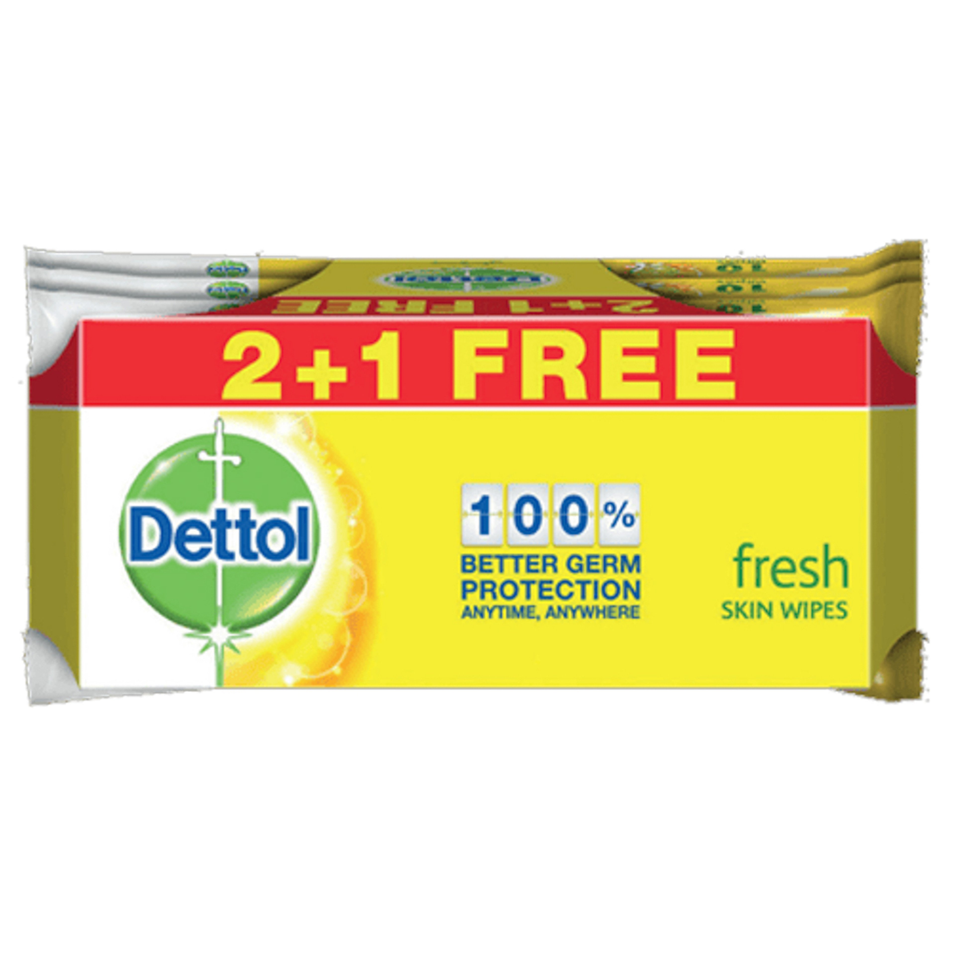 Dettol Wipes Fresh (2+1 Free) 40 Wipes