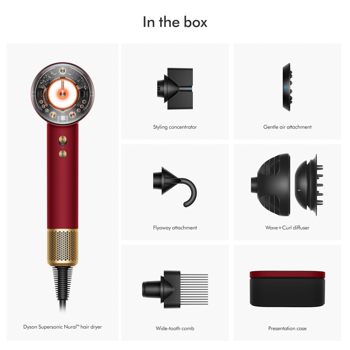 Dyson Supersonic Red Velvet Gold | Whites