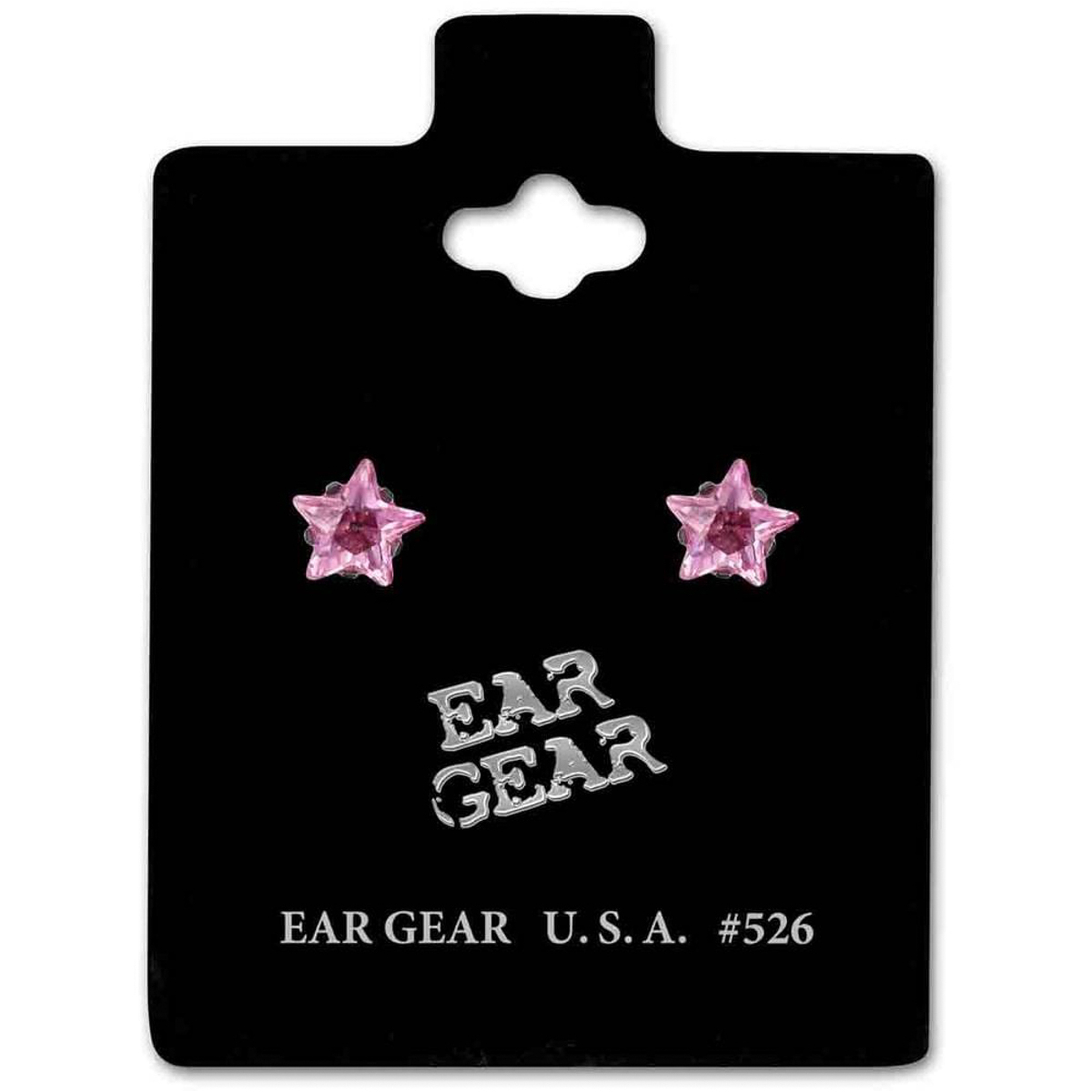 اير جير حلق فضى بحجر زركونيا نجمه بينك 5ملم