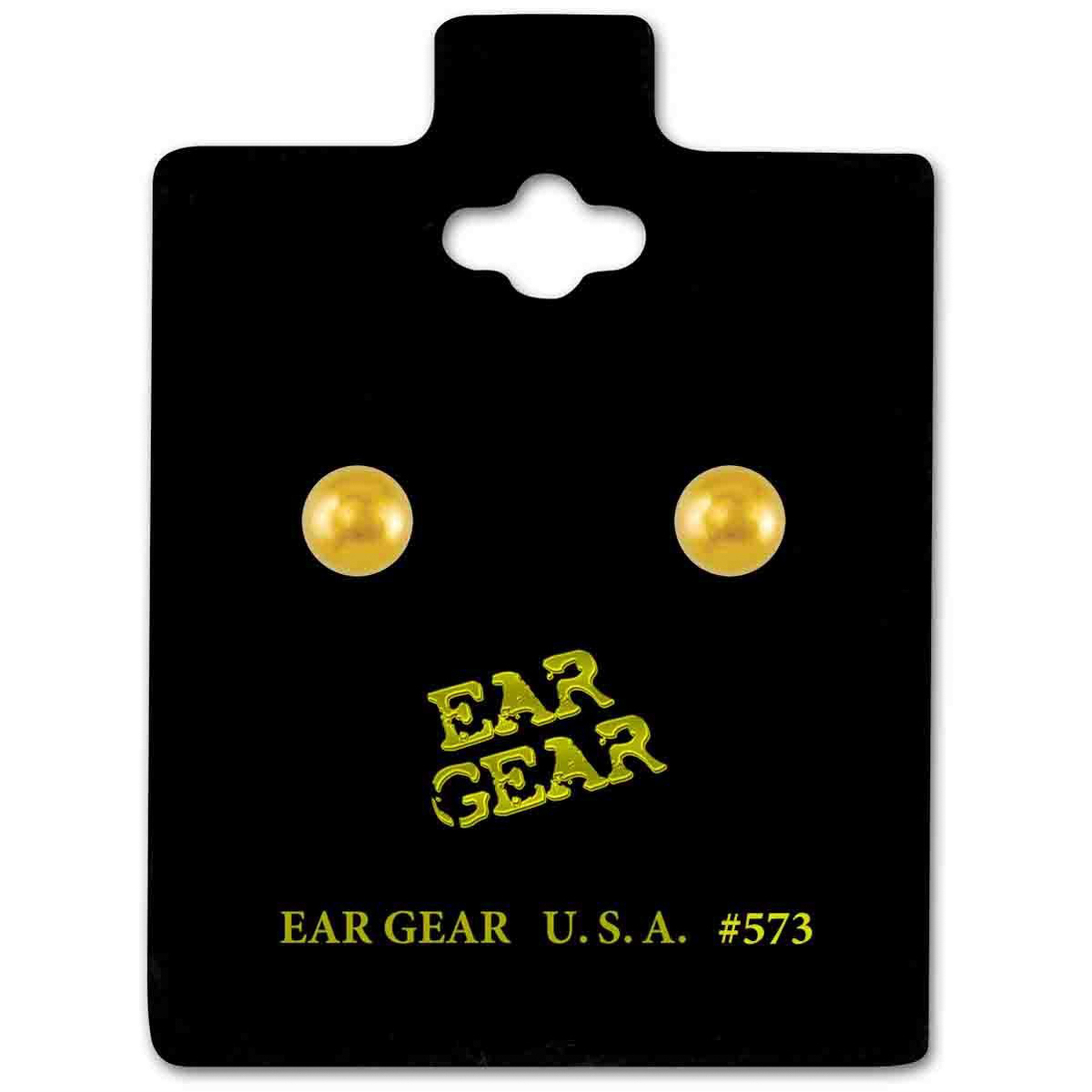 اير جير حلق جولد بحجر زركونيا دائره 4ملم