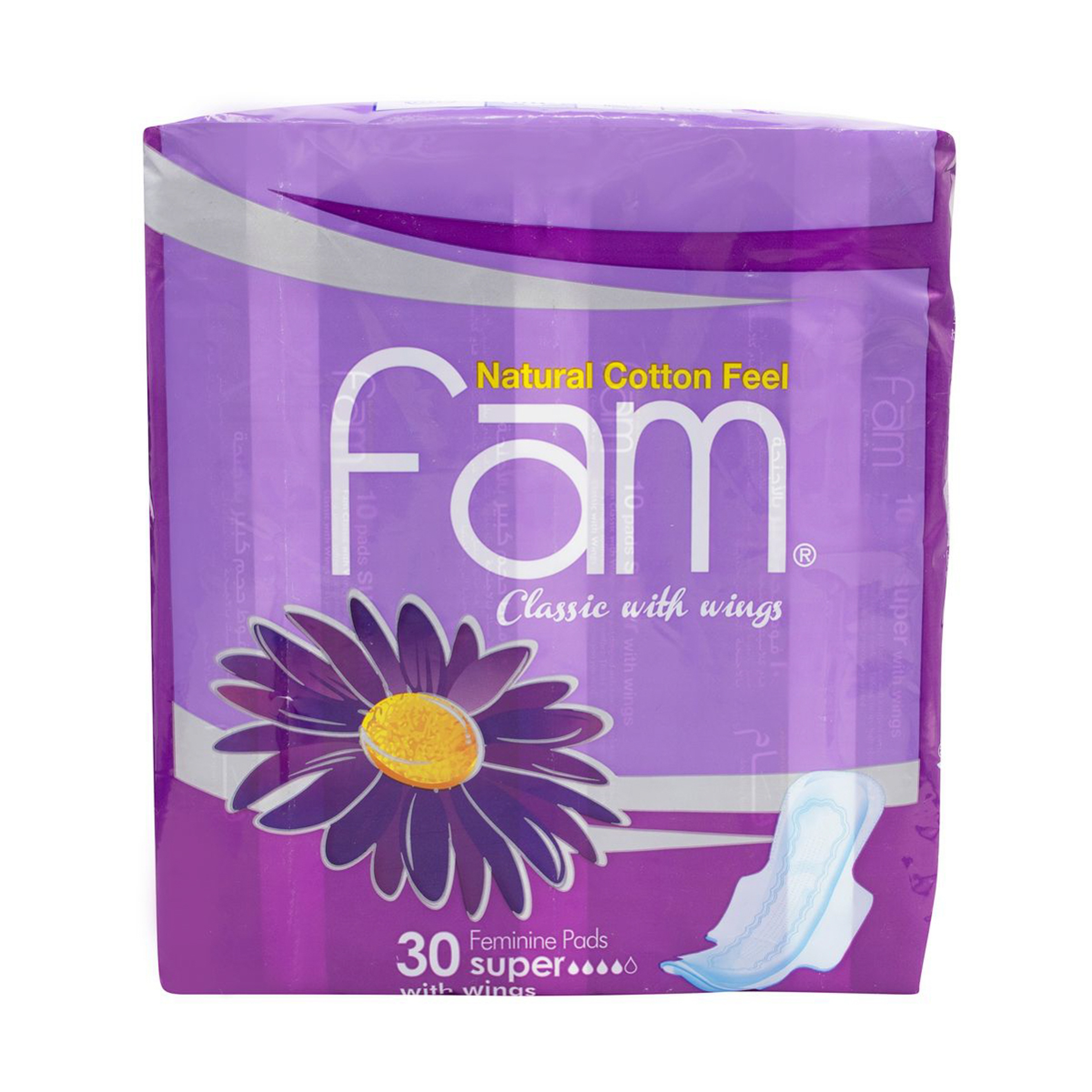 Fam, Pads Maxi Classic With Wings Super - 30 Pcs