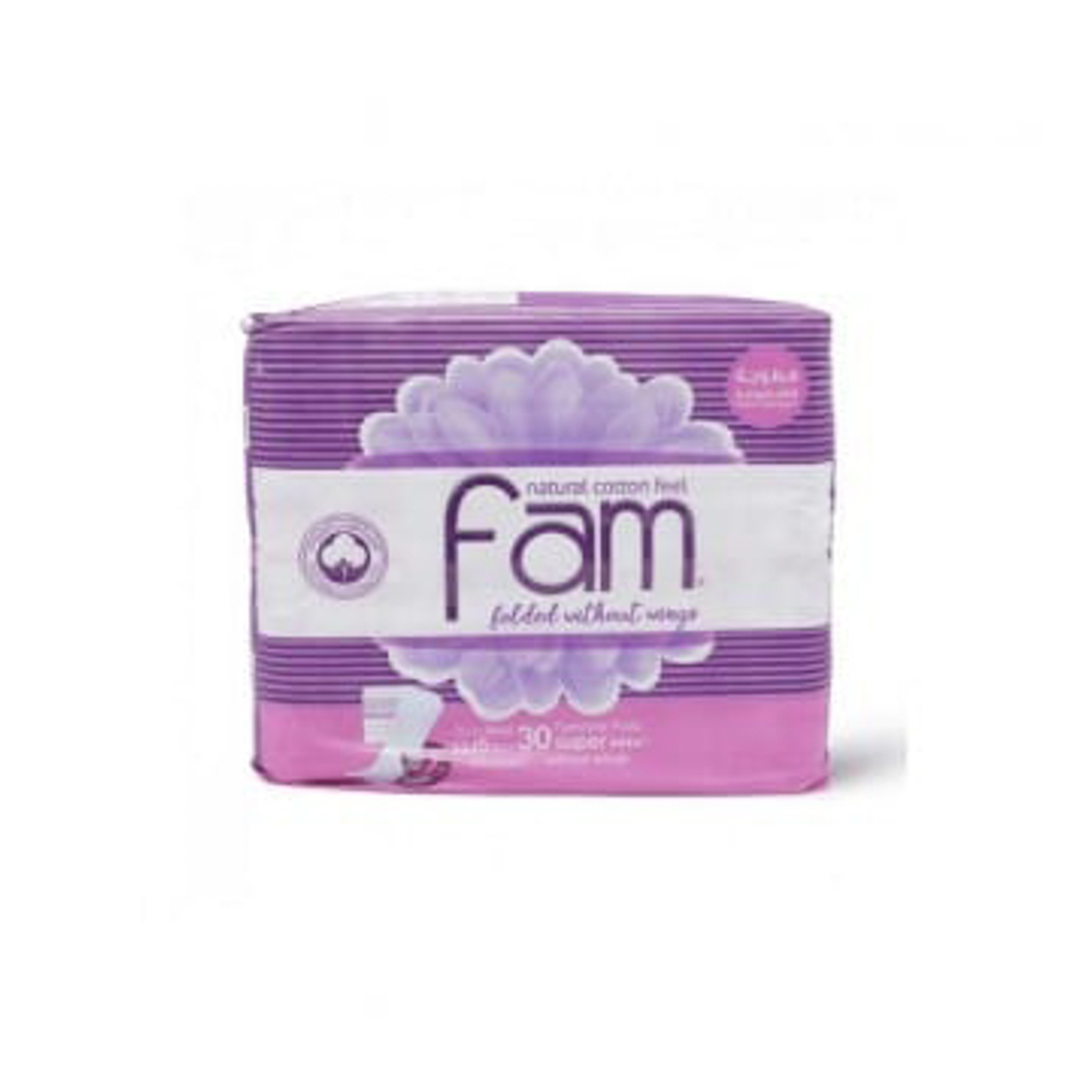 Fam, Pads Maxi Without Wings Folded Super - 30 Pcs