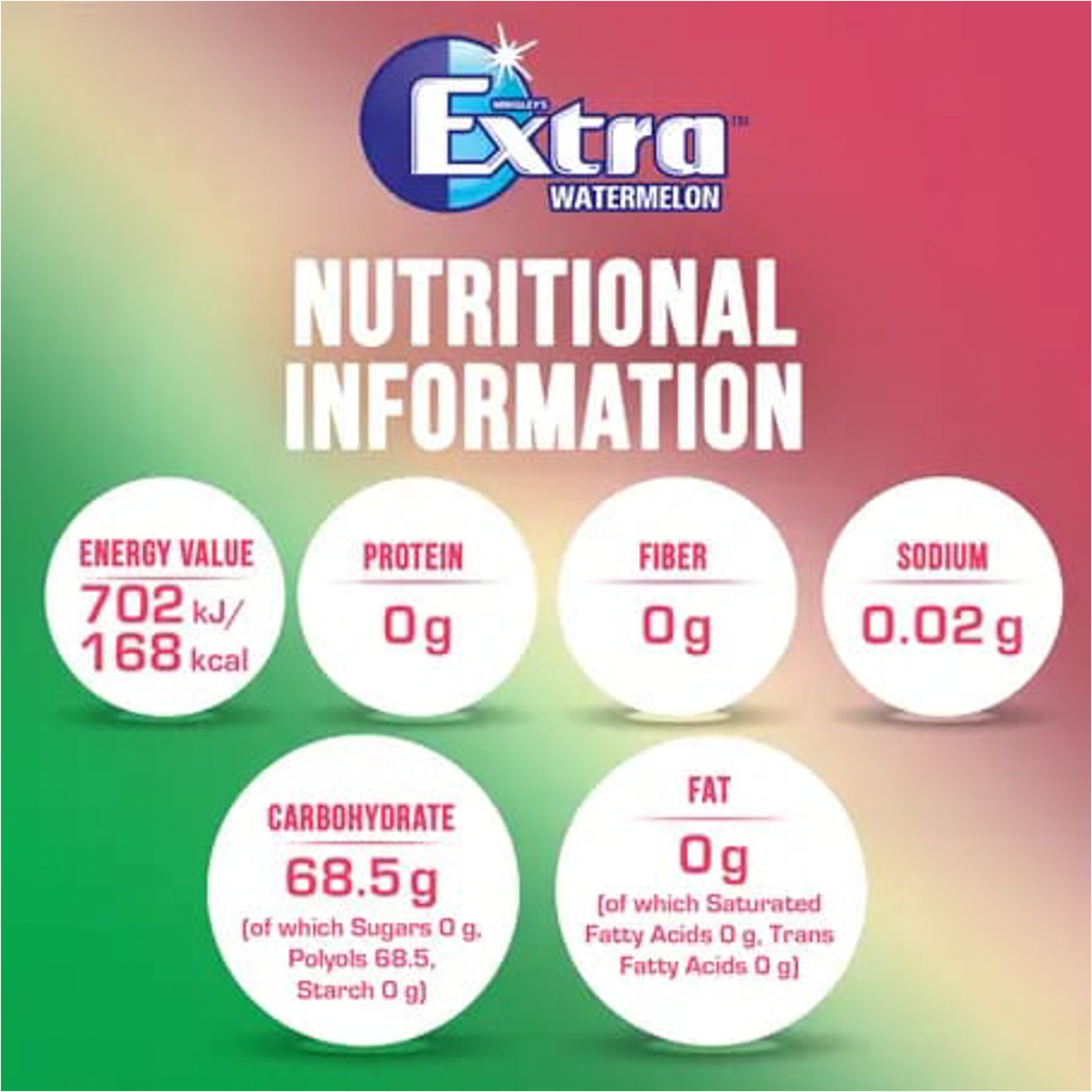 Extra Watermelon 6*6*84 Gm 60 Pellet