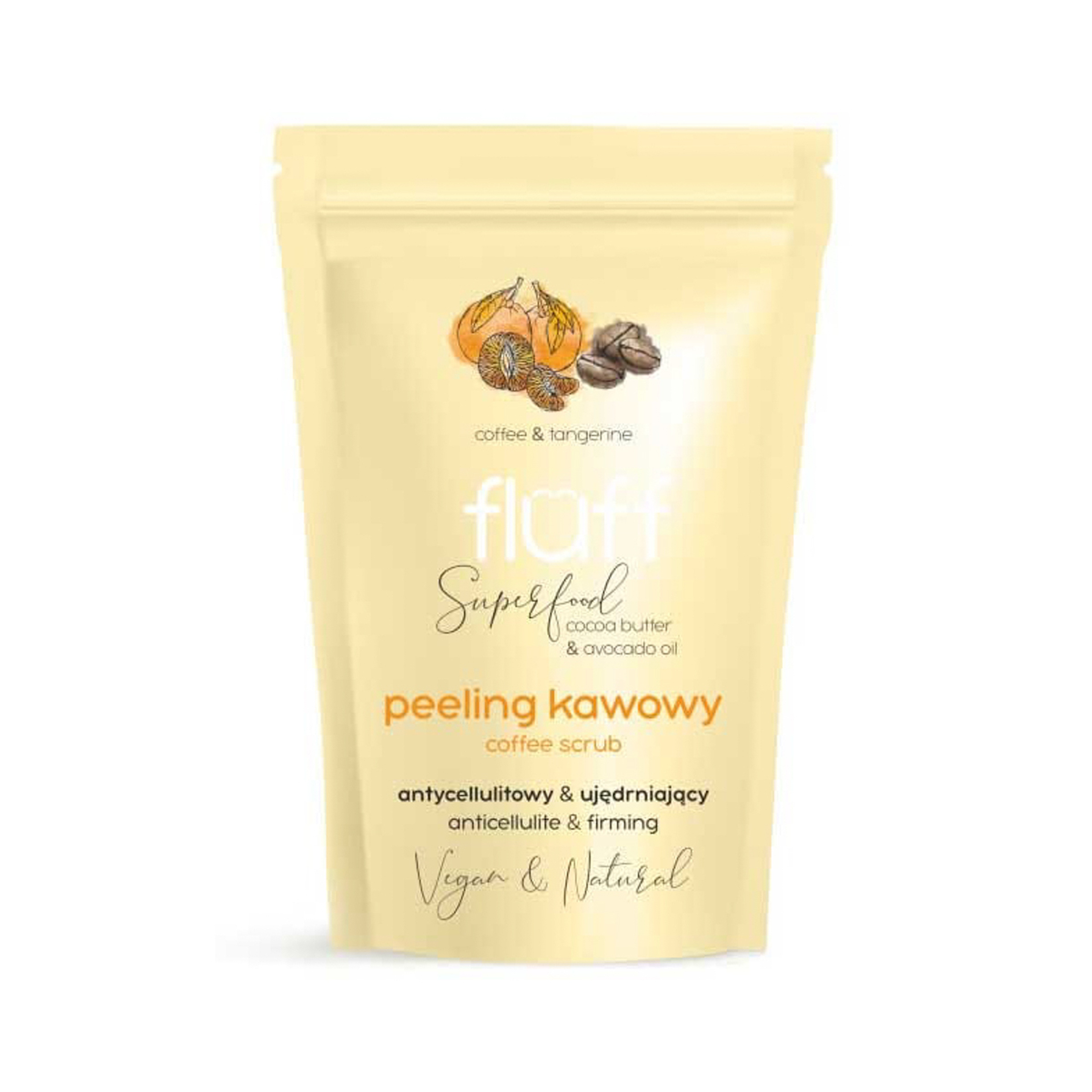 فلف مقشر القهوة للجسم برائحة اليوسفي