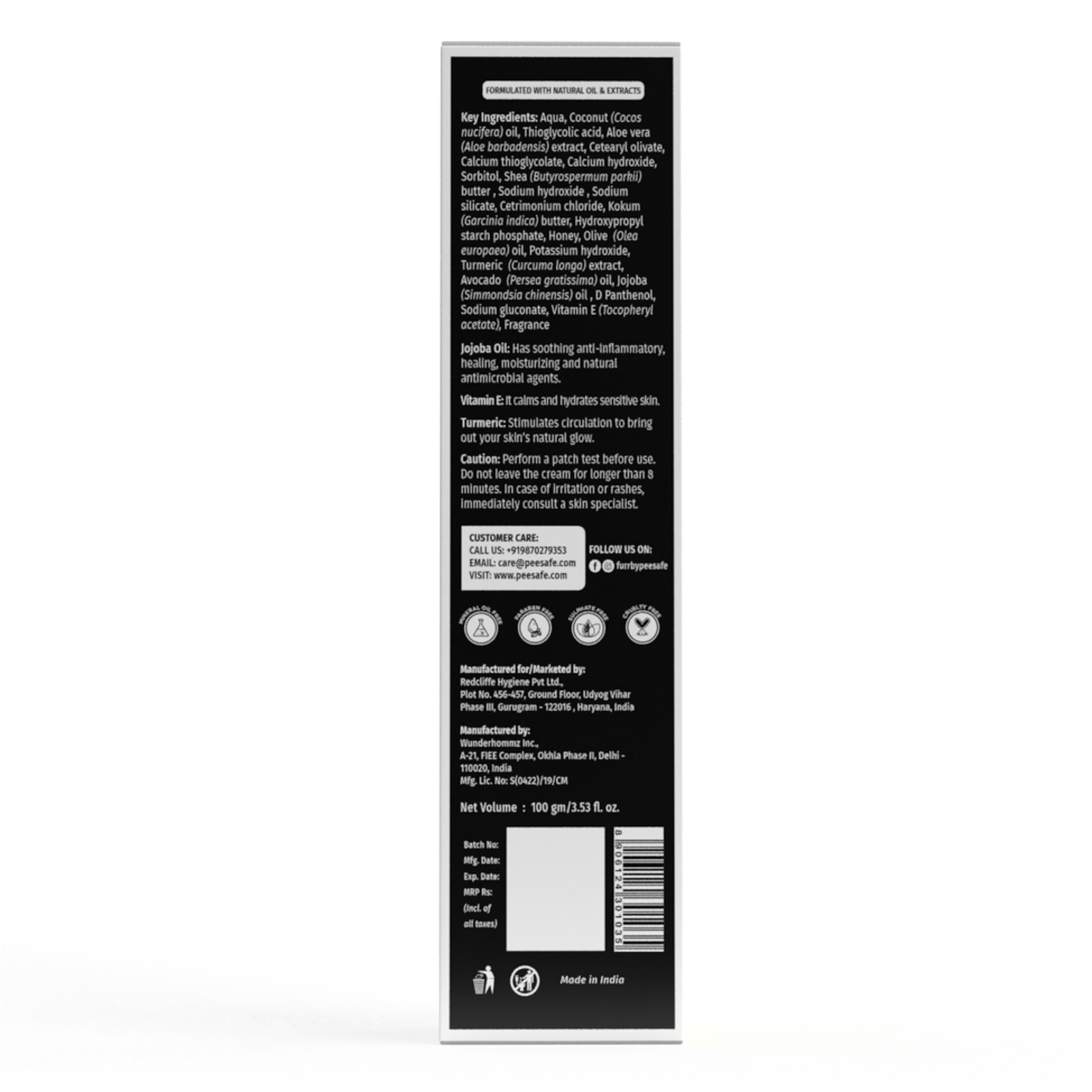 Furr Natural Hair Removal Cream 100G