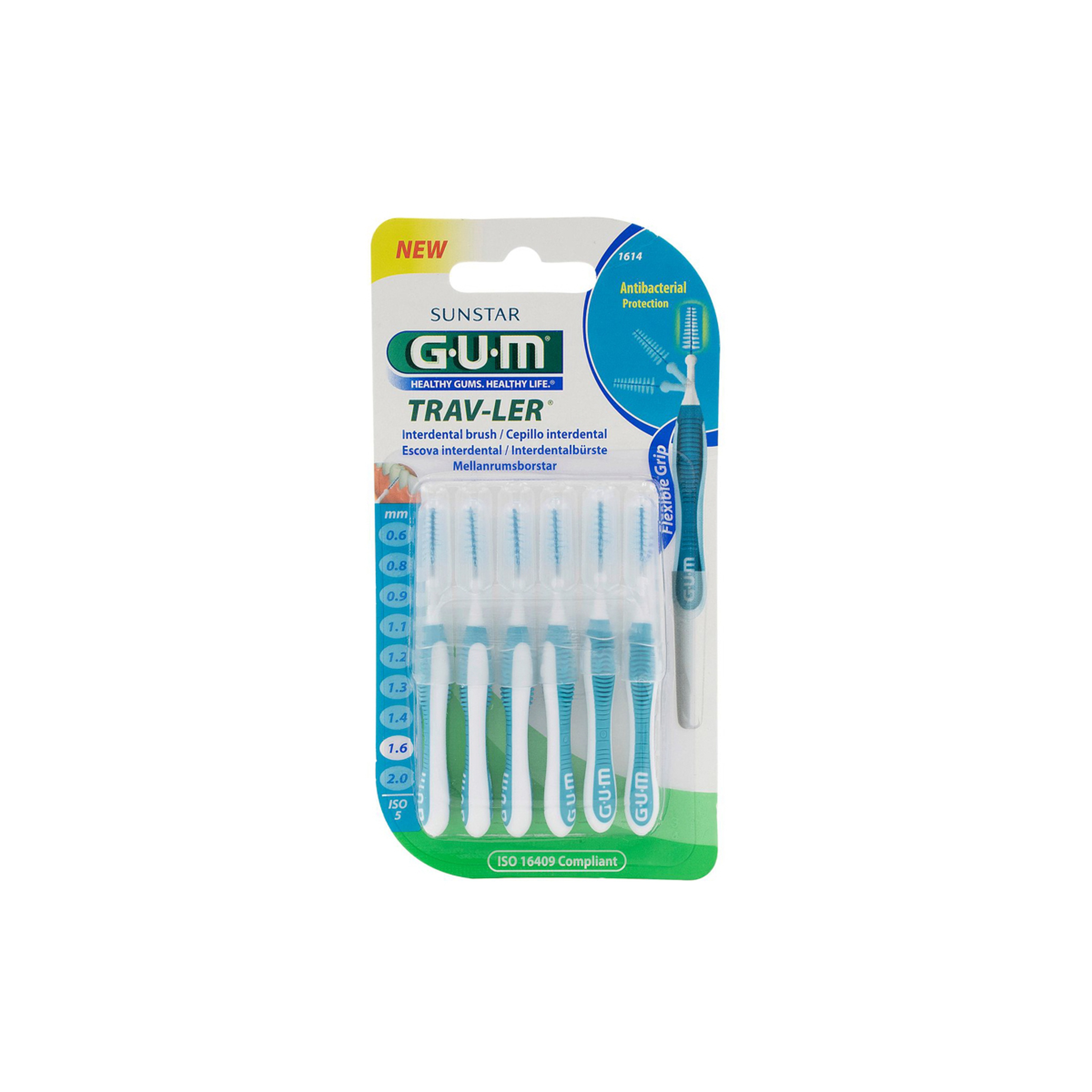 جي.يو.إم ترافيلر فرشاة بين الاسنان ( 1.6 ) ملم