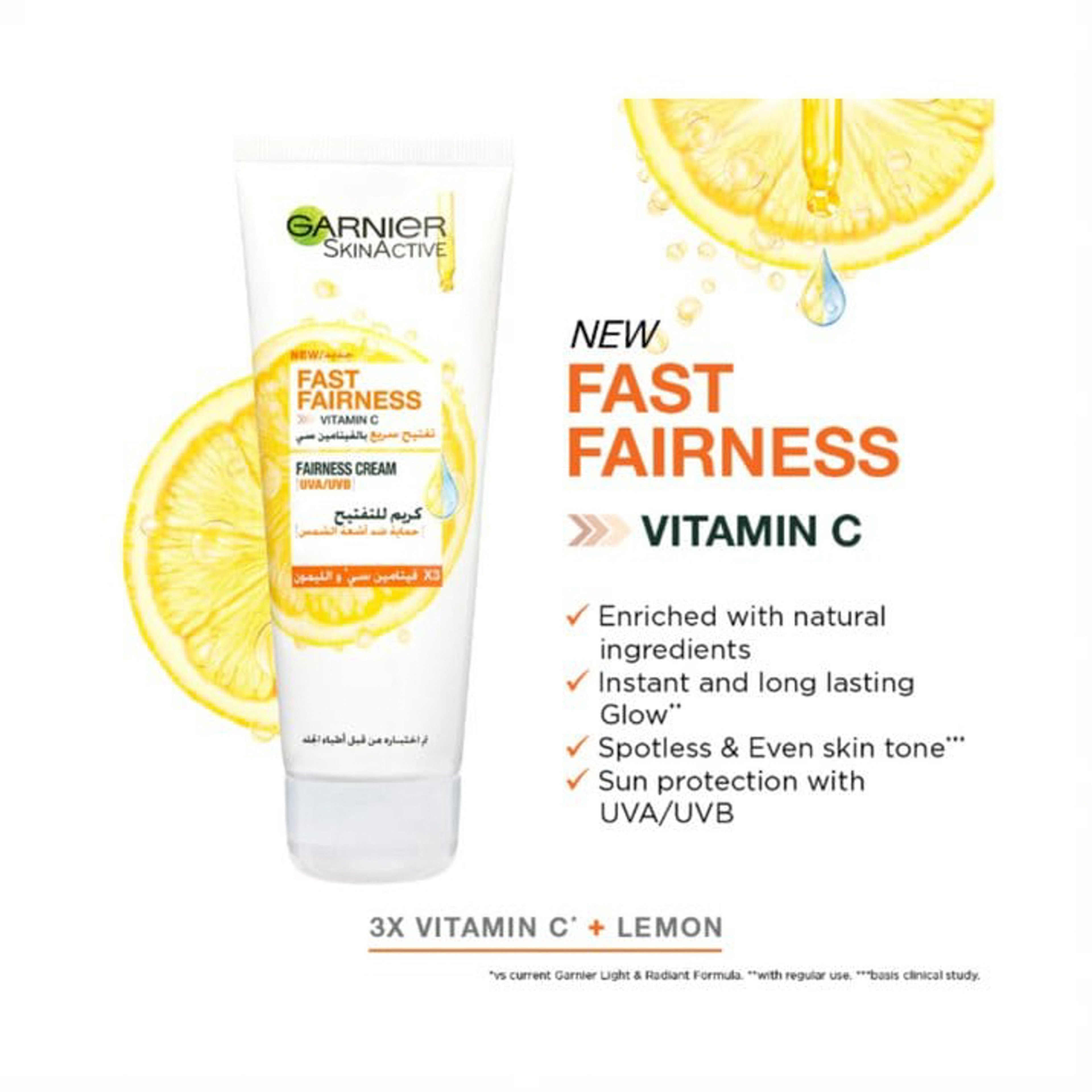 Garnier Skin Active 3X Fast Whitening Day Cream With Vitamin C & Lemon 100Ml