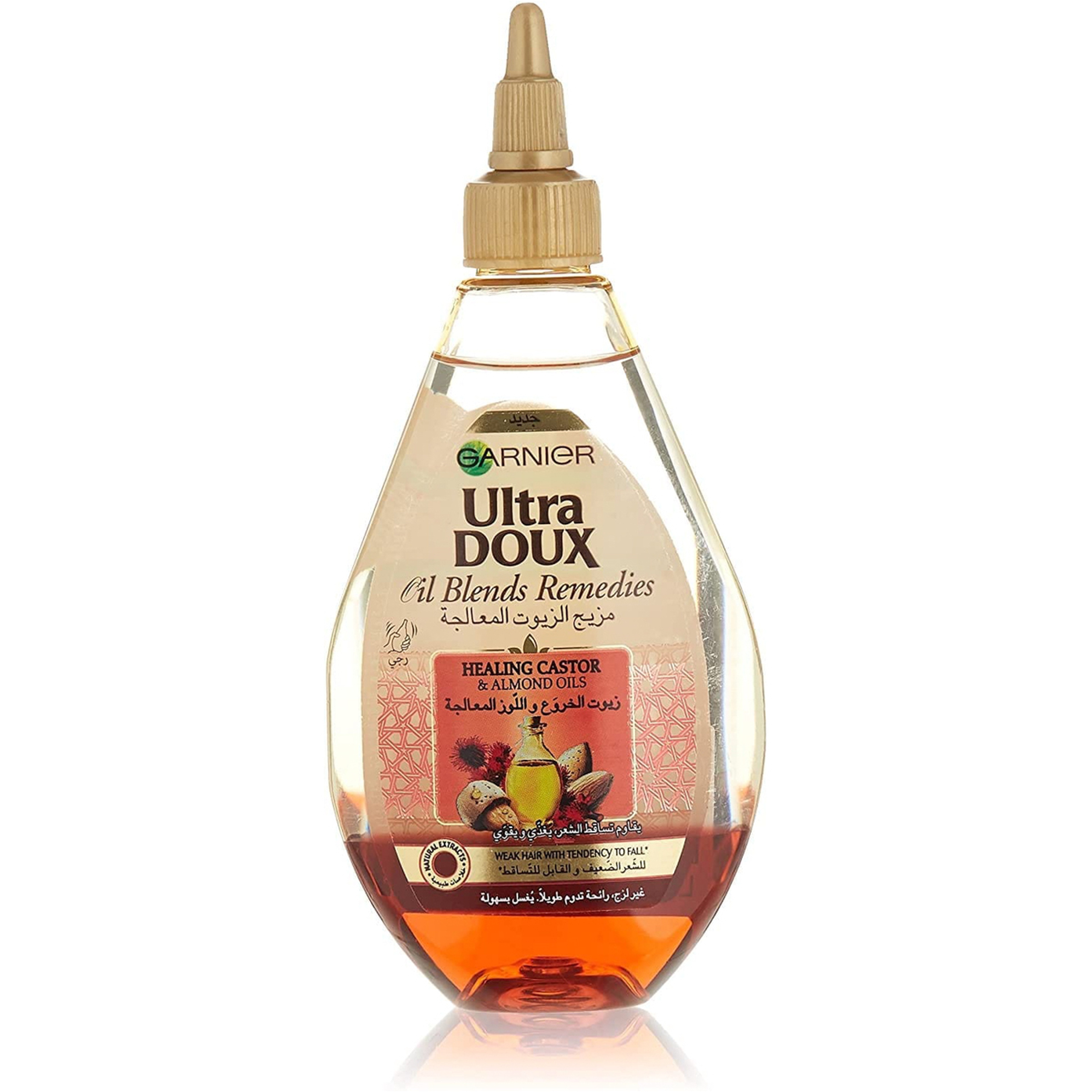 غارنييه ألترا دو مزيج معالج بزيت اللوز والخروع 140مل
