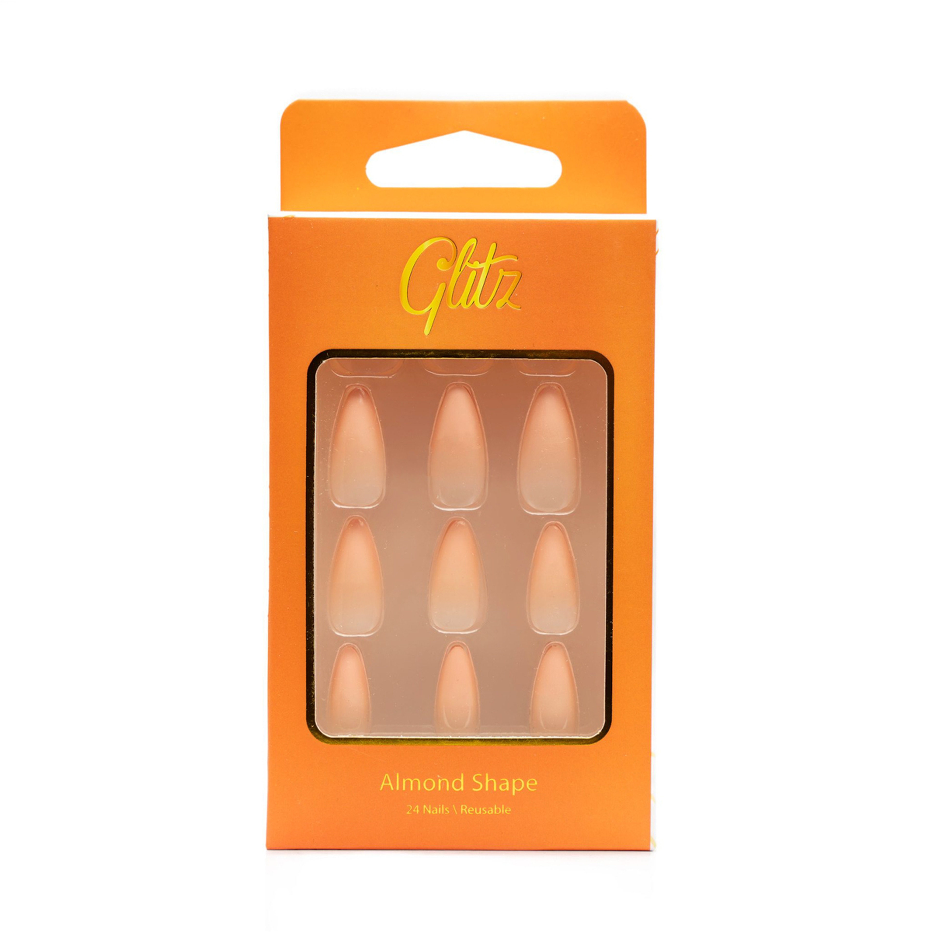 جليتز لصق ذاتي شكل ألموند اورنج اومبريه #19