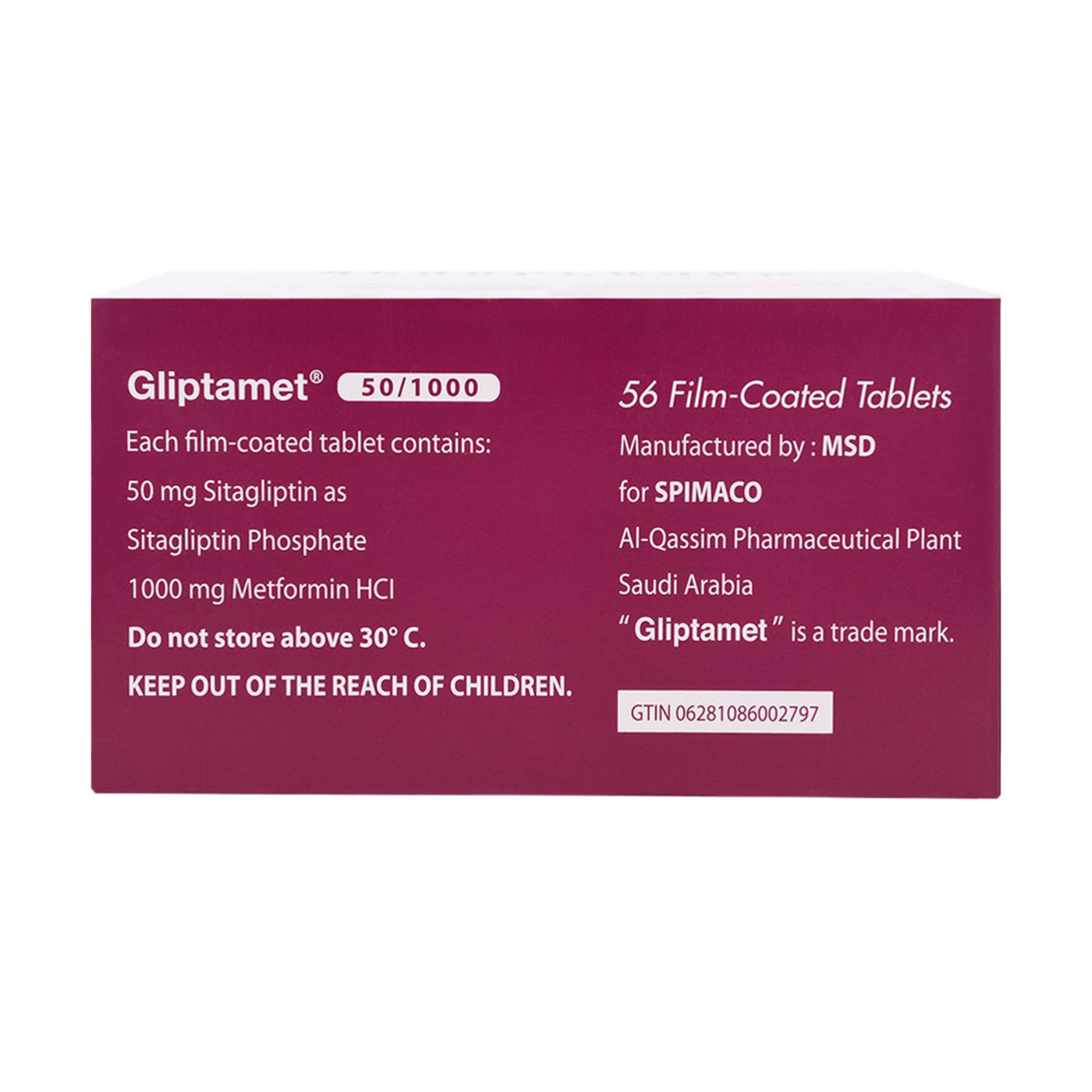 Gliptamet 50/1000 Mg Tab 56 Tab