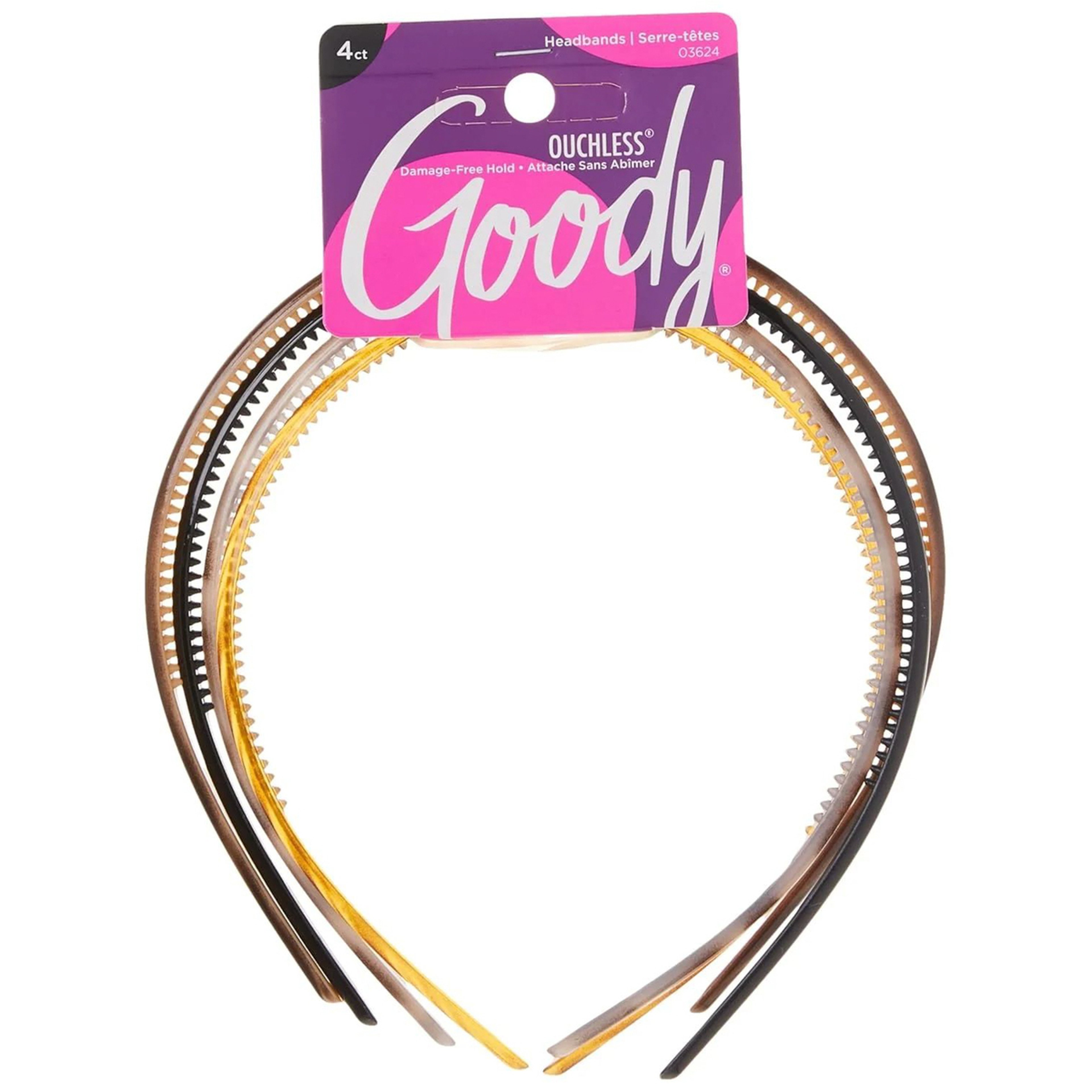 Goody Headband 4 Ct - Gd03624 Thin
