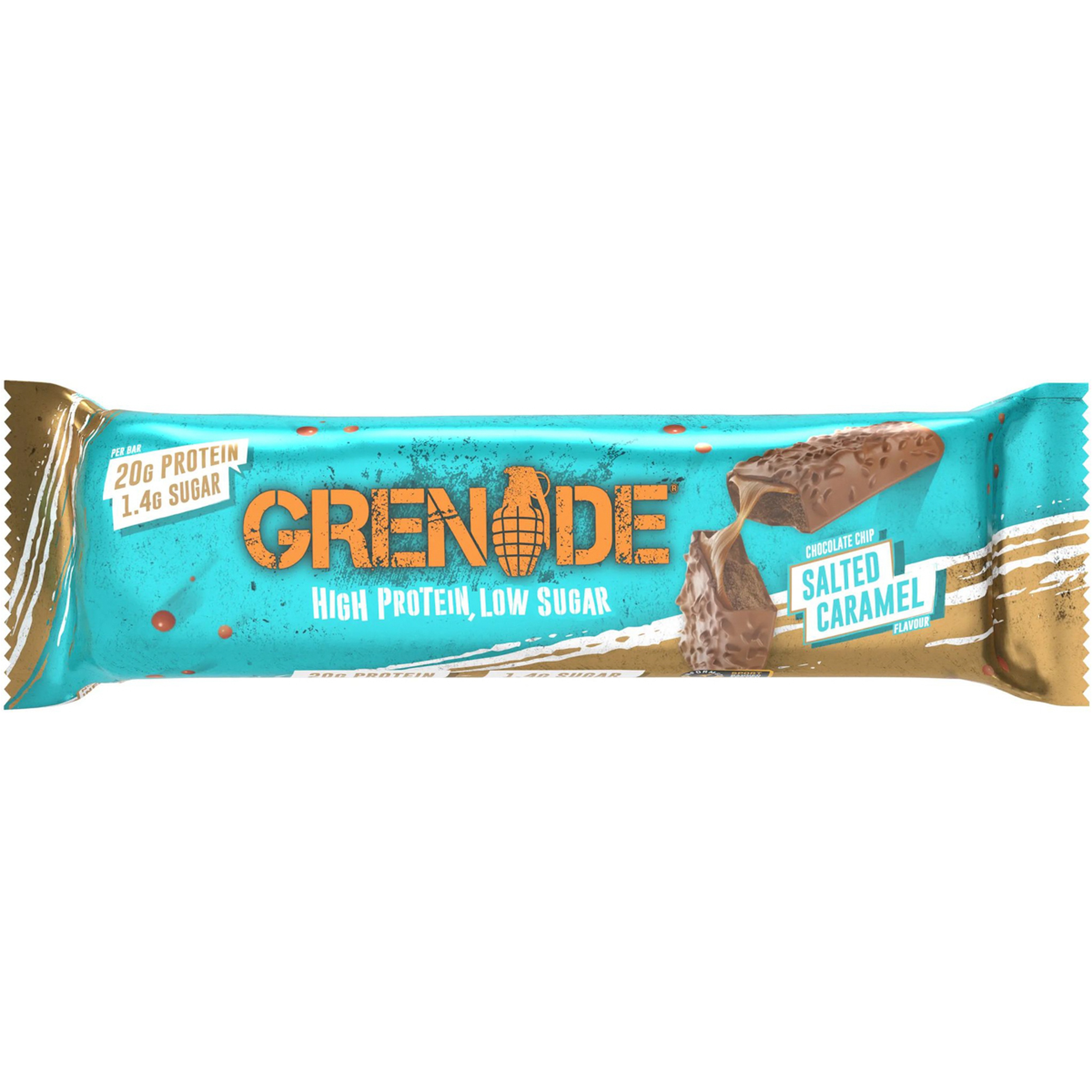 جريناد كارب كيلا بروتين بار قطع الشوكولا مع كارميل مملح 60 جم