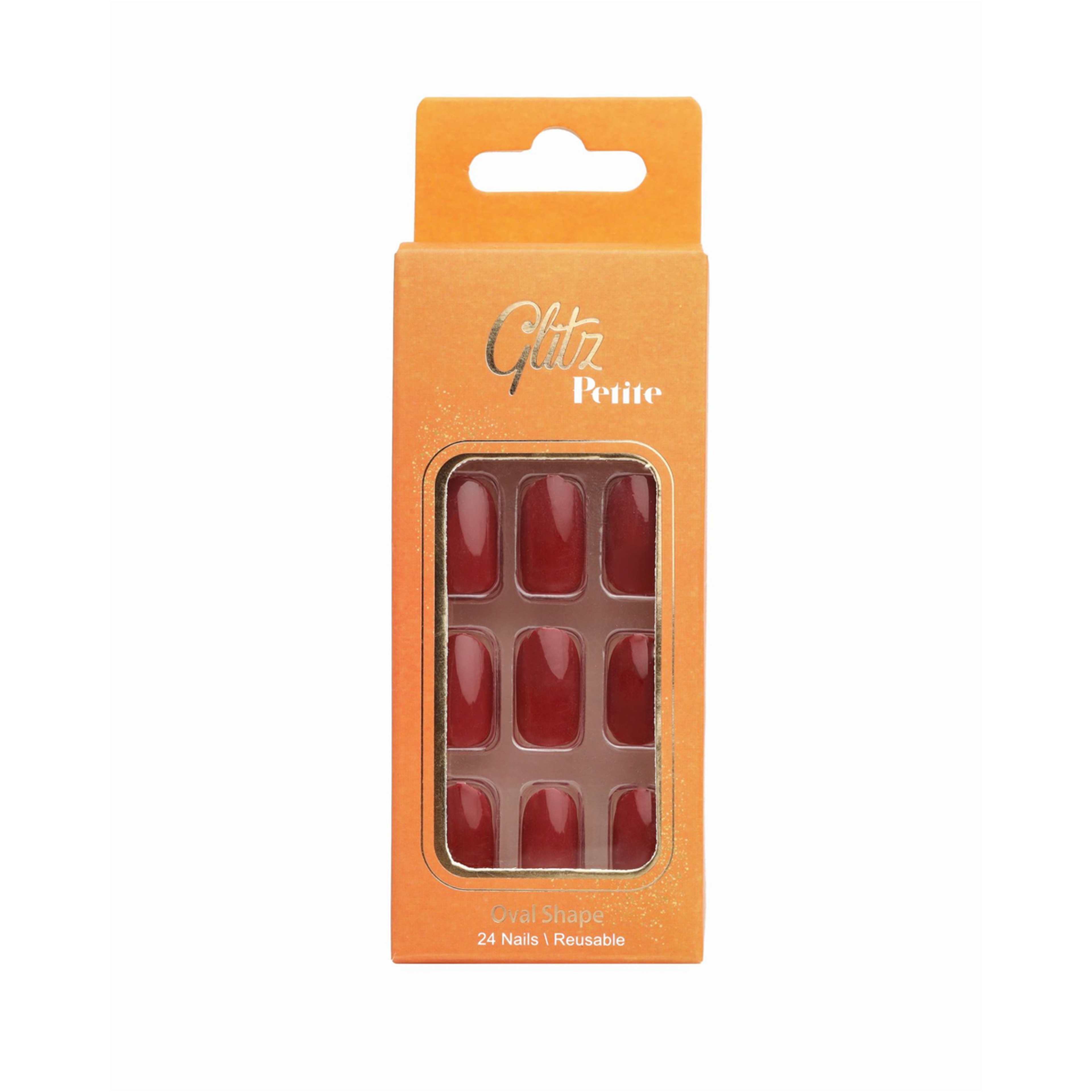 بتيت اظافر شكل اوفال بني غامق #4