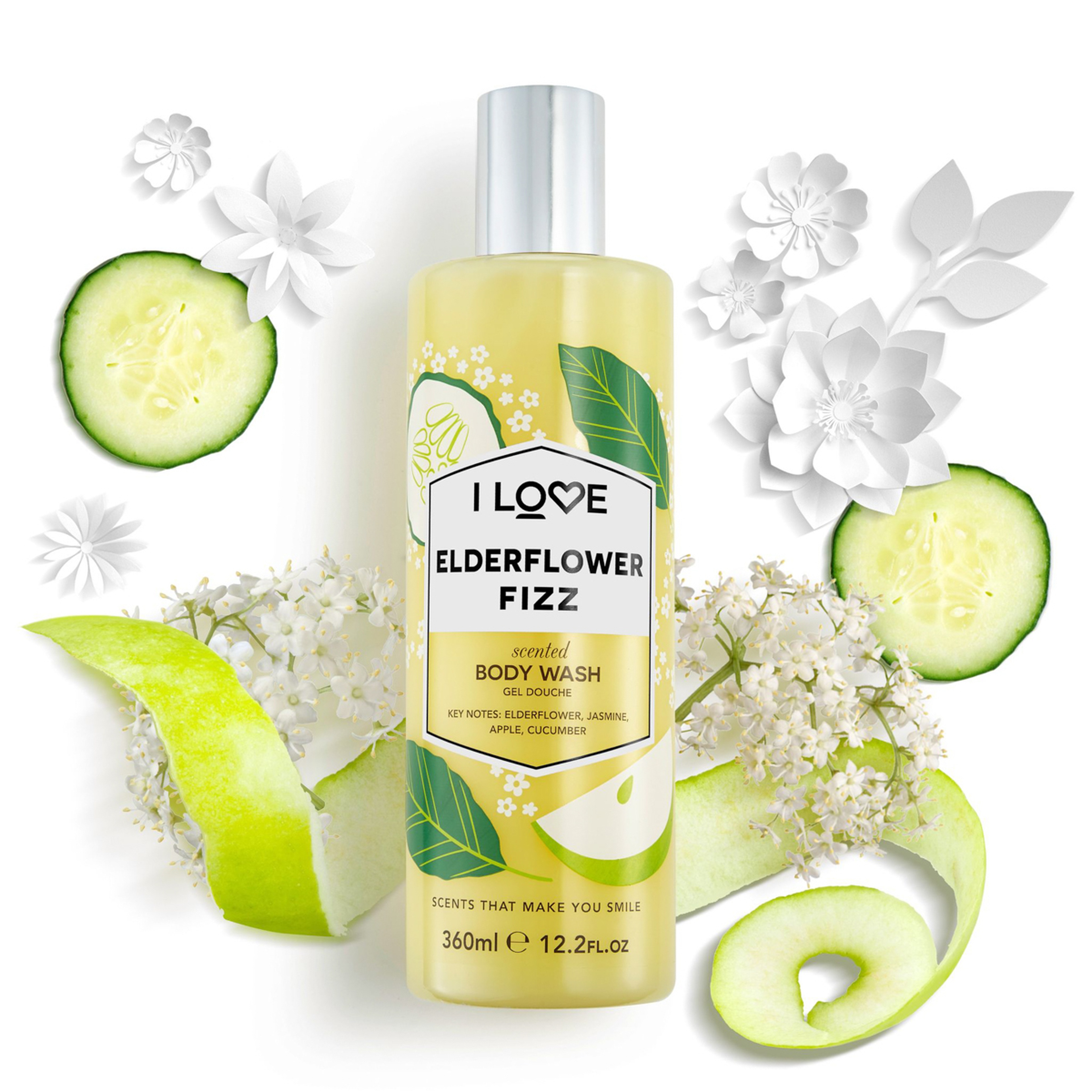 I Love Elderflower Fizz 360Ml Shower Gel