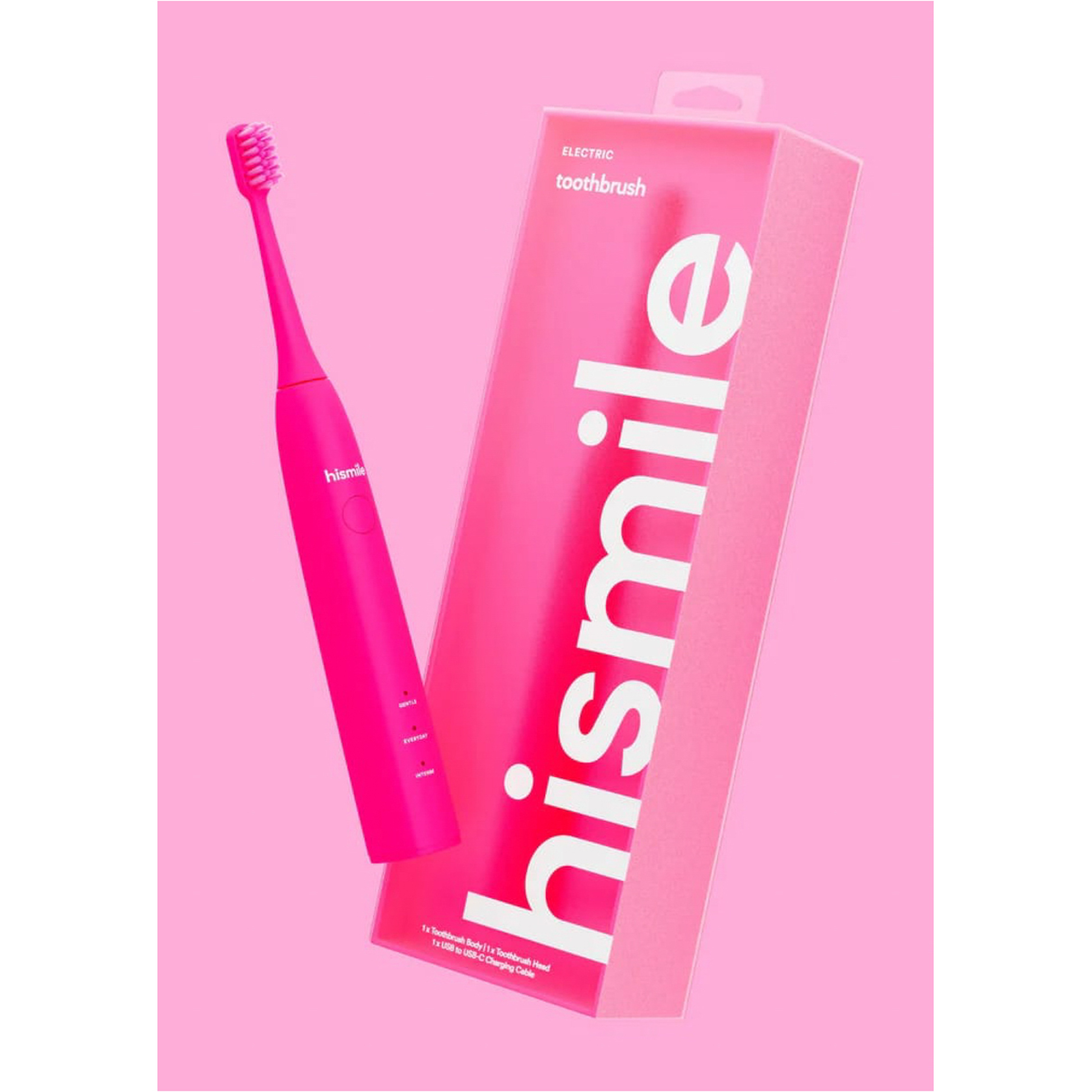 هاي سمايل فرشاة اسنان كهربائية لون زهري فاقع