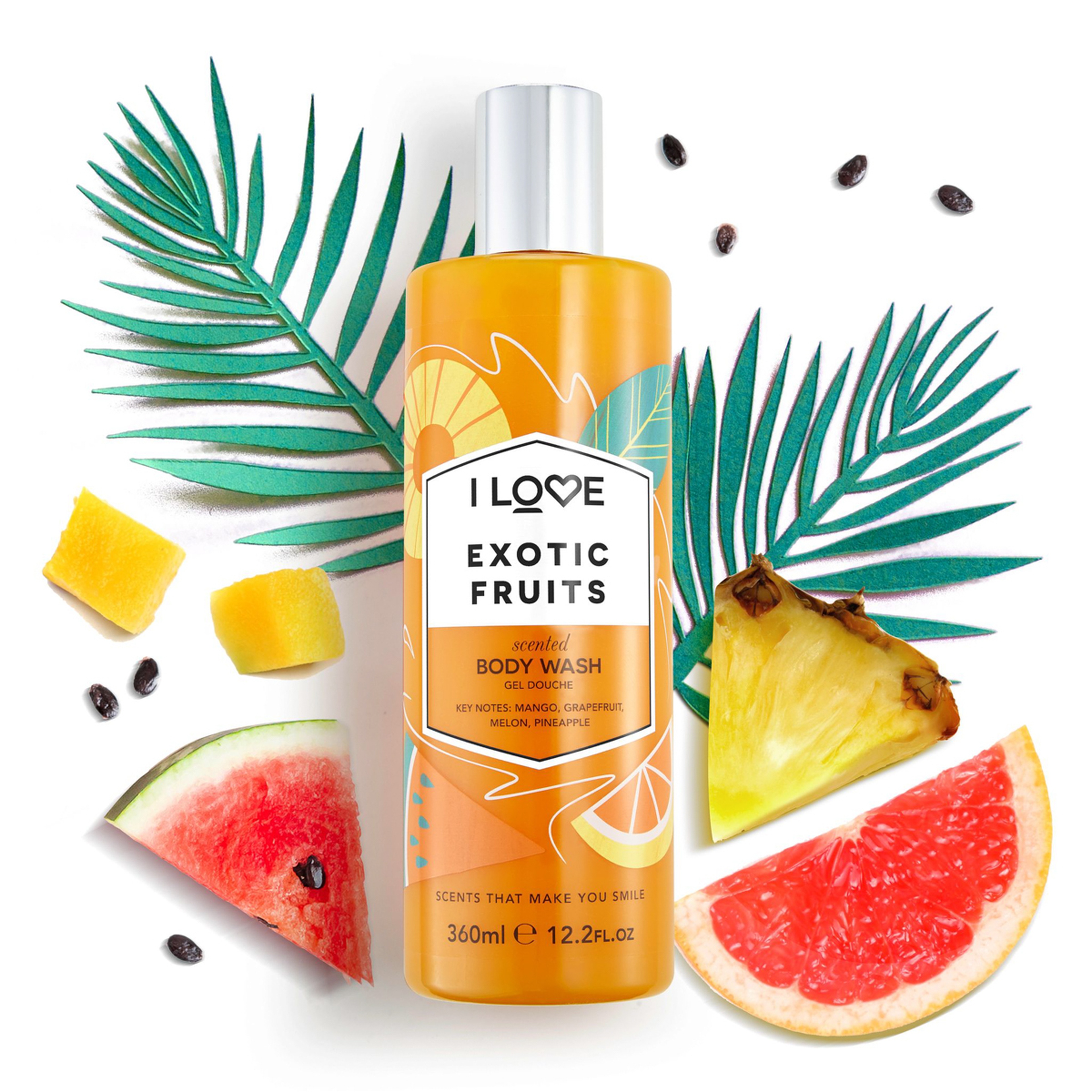 I Love, Signature Collection, Paraben-Free, Cleansing, Exotic Fruits, Body Wash, 360 Ml