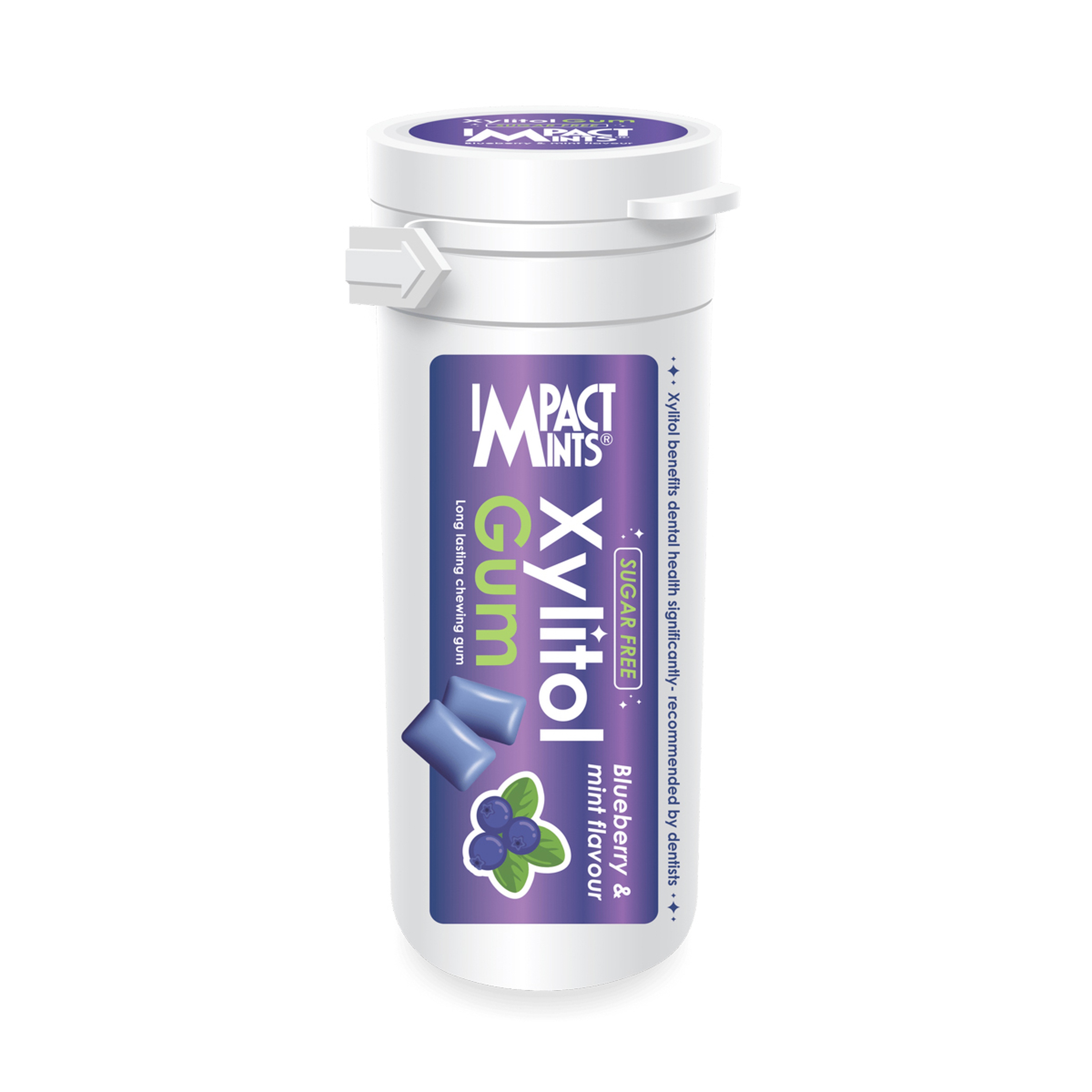 Impact Xylitol Gum Blueberry Sf 30 G