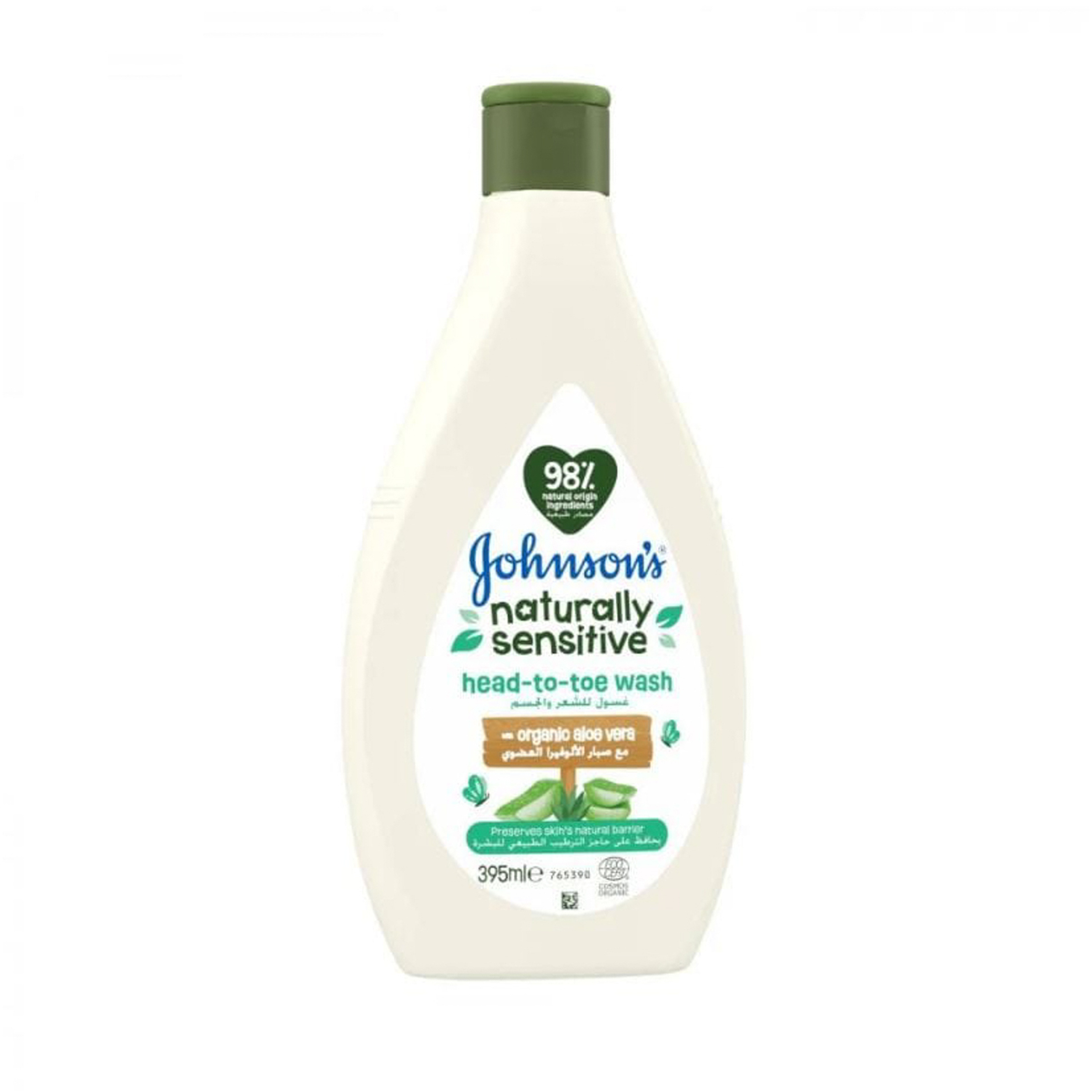 Johnson'S Naturally Sensitive Head-To-Toe Wash 395Ml