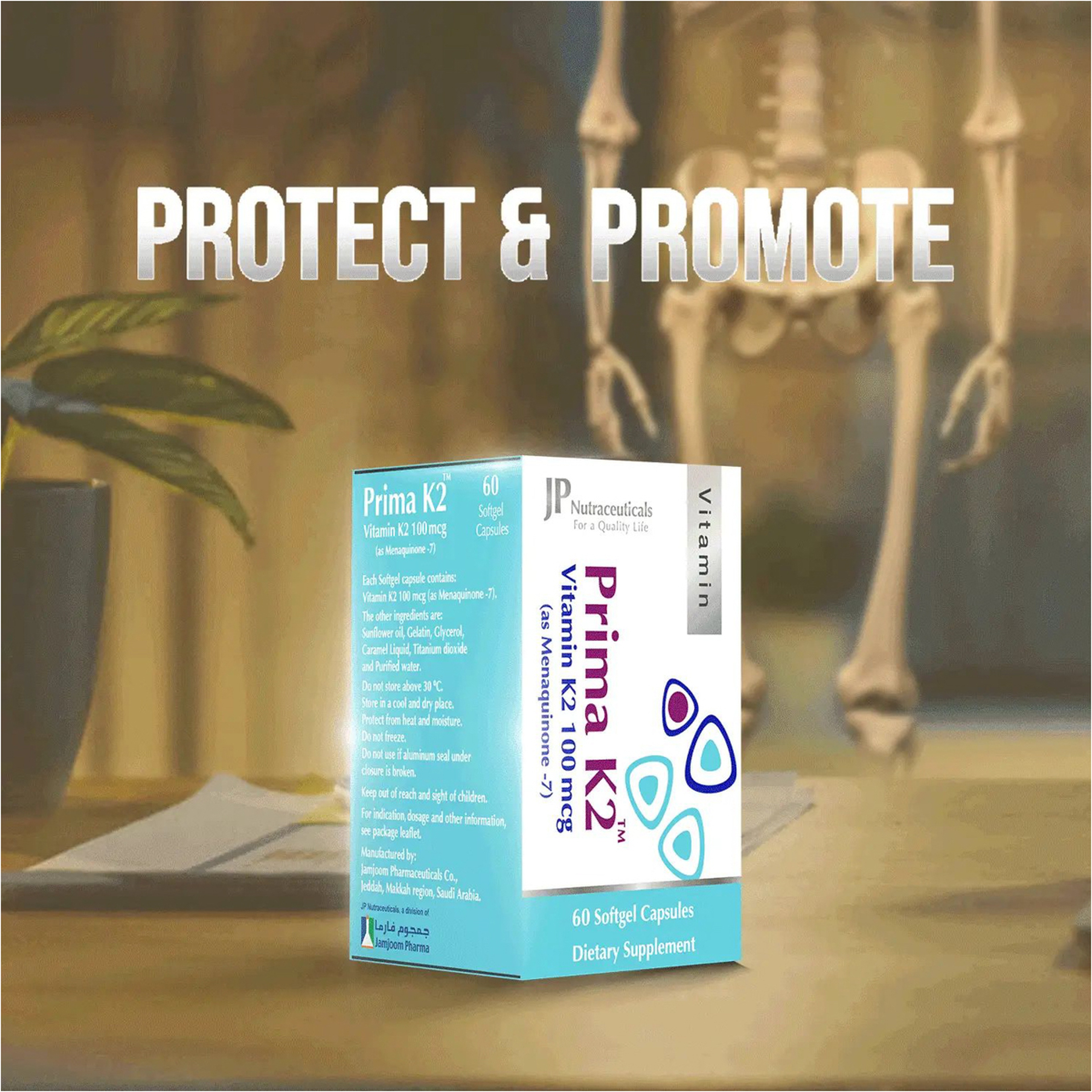 Jp Prima Vitamin K2 100 Mcg 60 Softgels