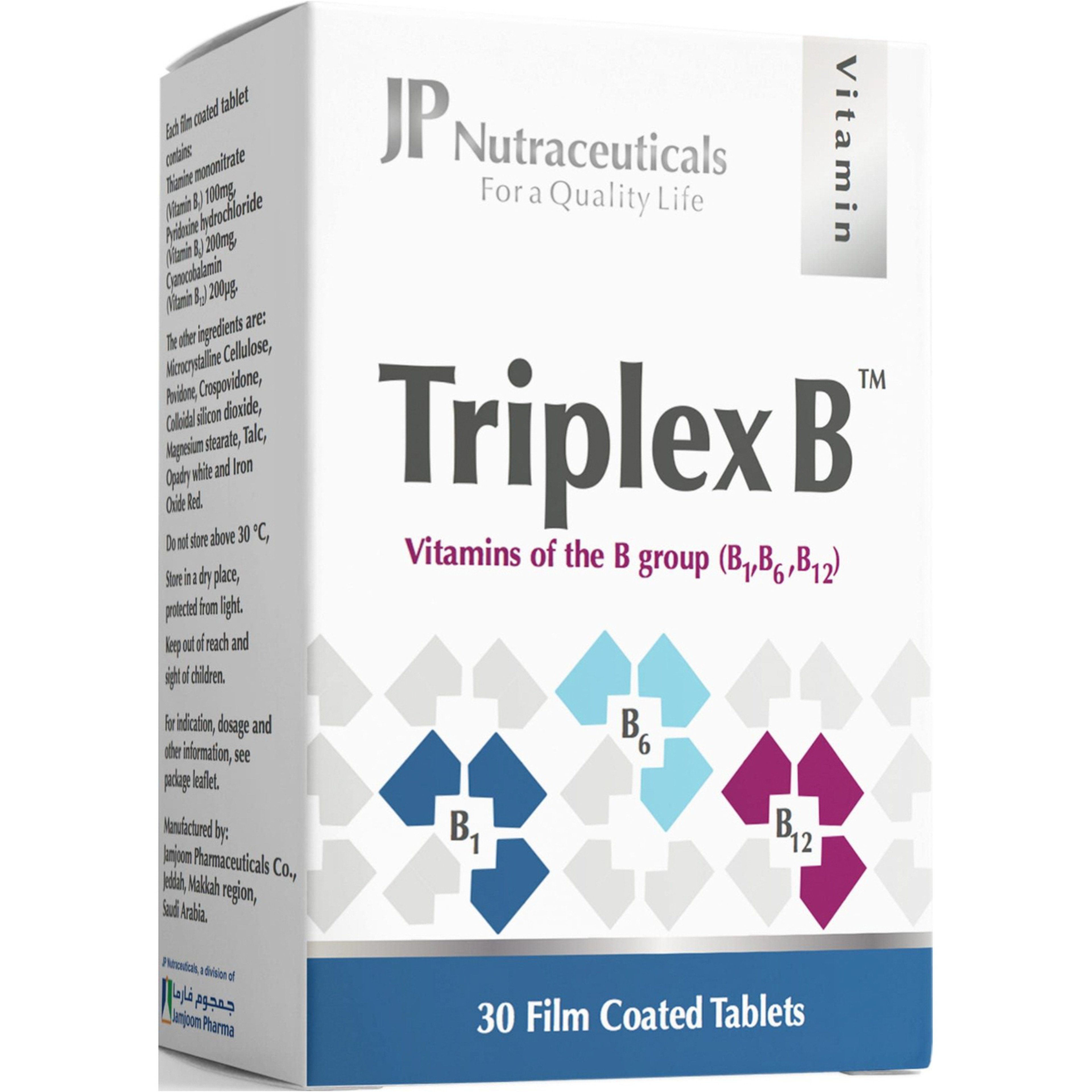 Jp Triplex Vitamin B 30 Tablets