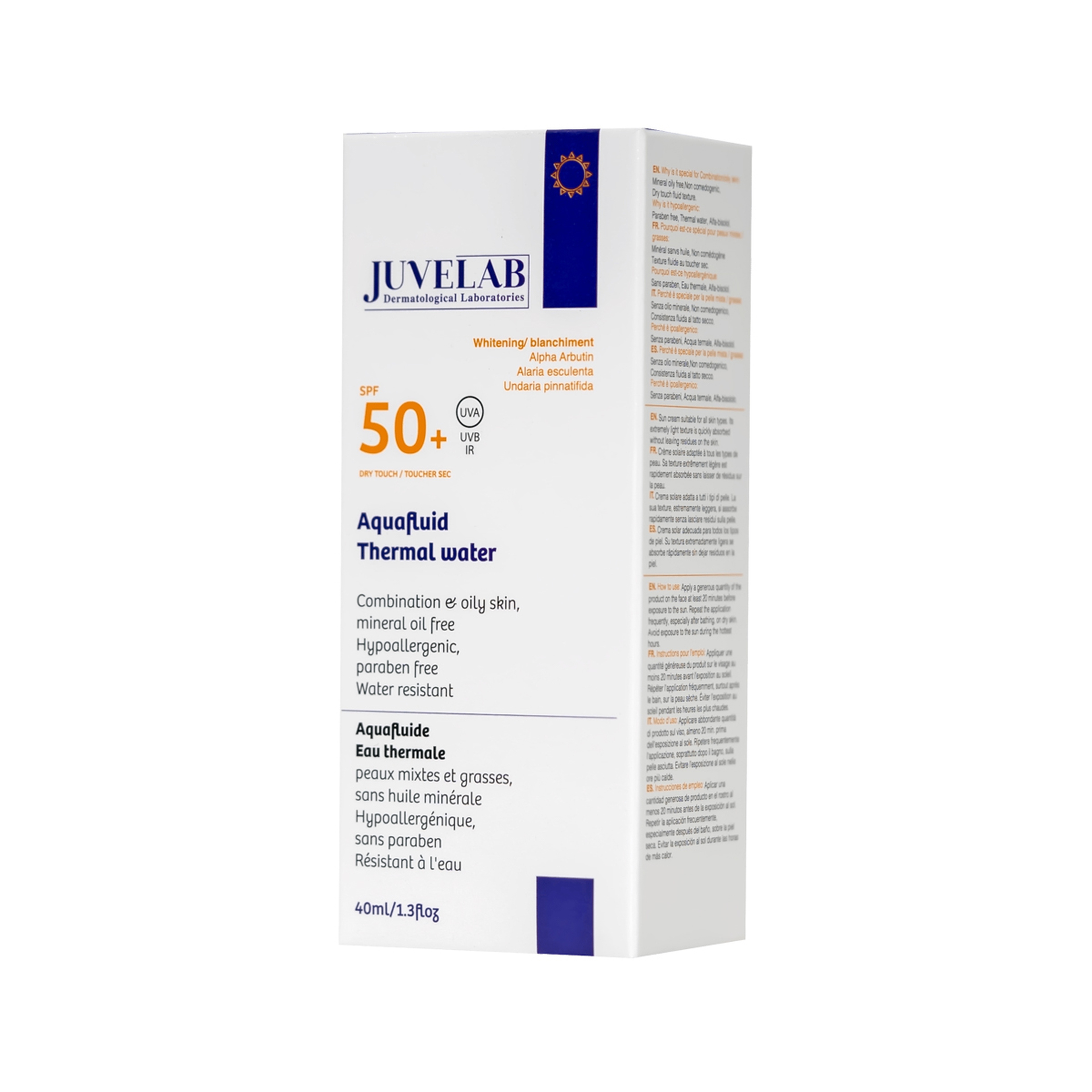 Juvelab Whitening Aqua Fluid Thermal Water Spf 50+ Sunscreen 40Ml