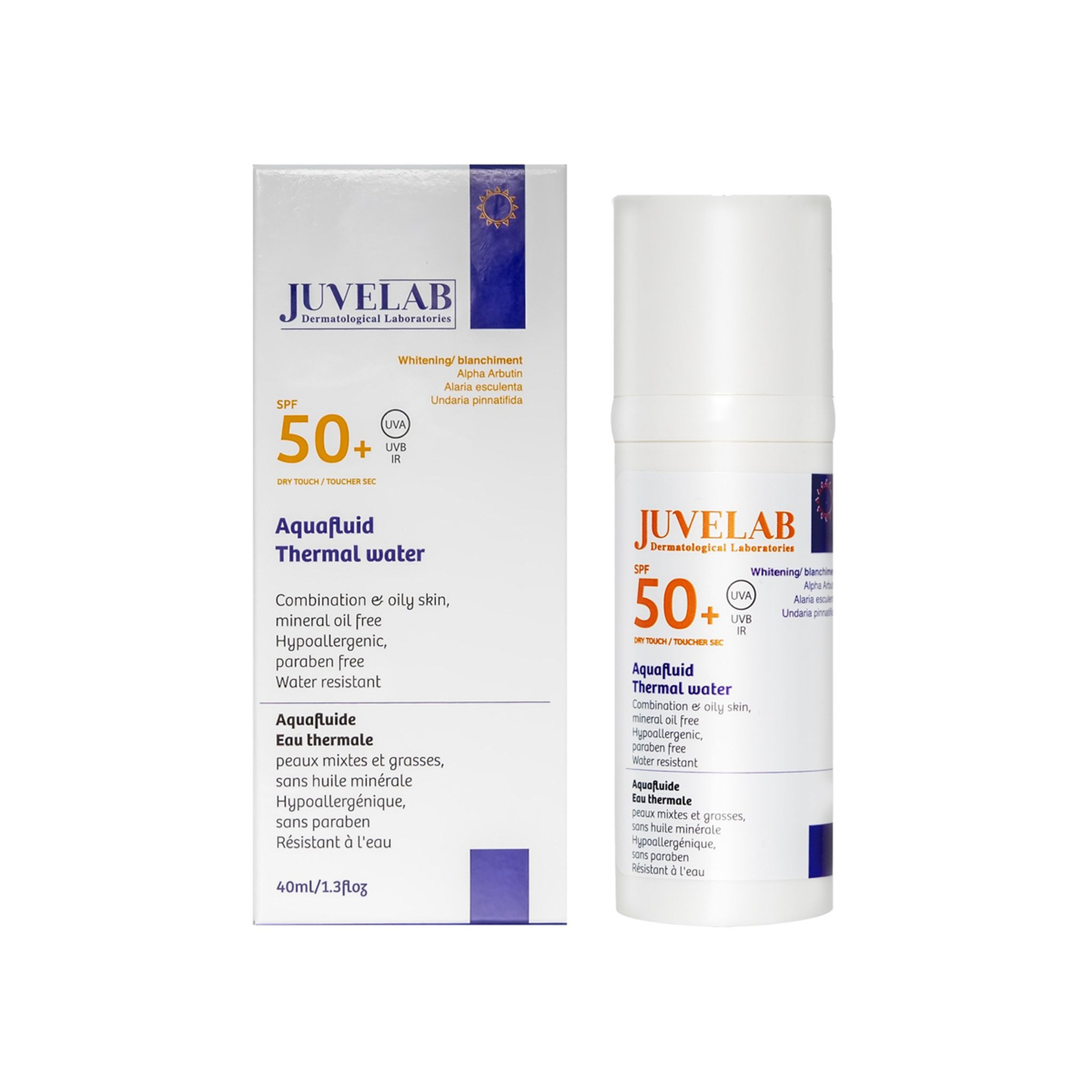 Juvelab Whitening Aqua Fluid Thermal Water Spf 50+ Sunscreen 40Ml