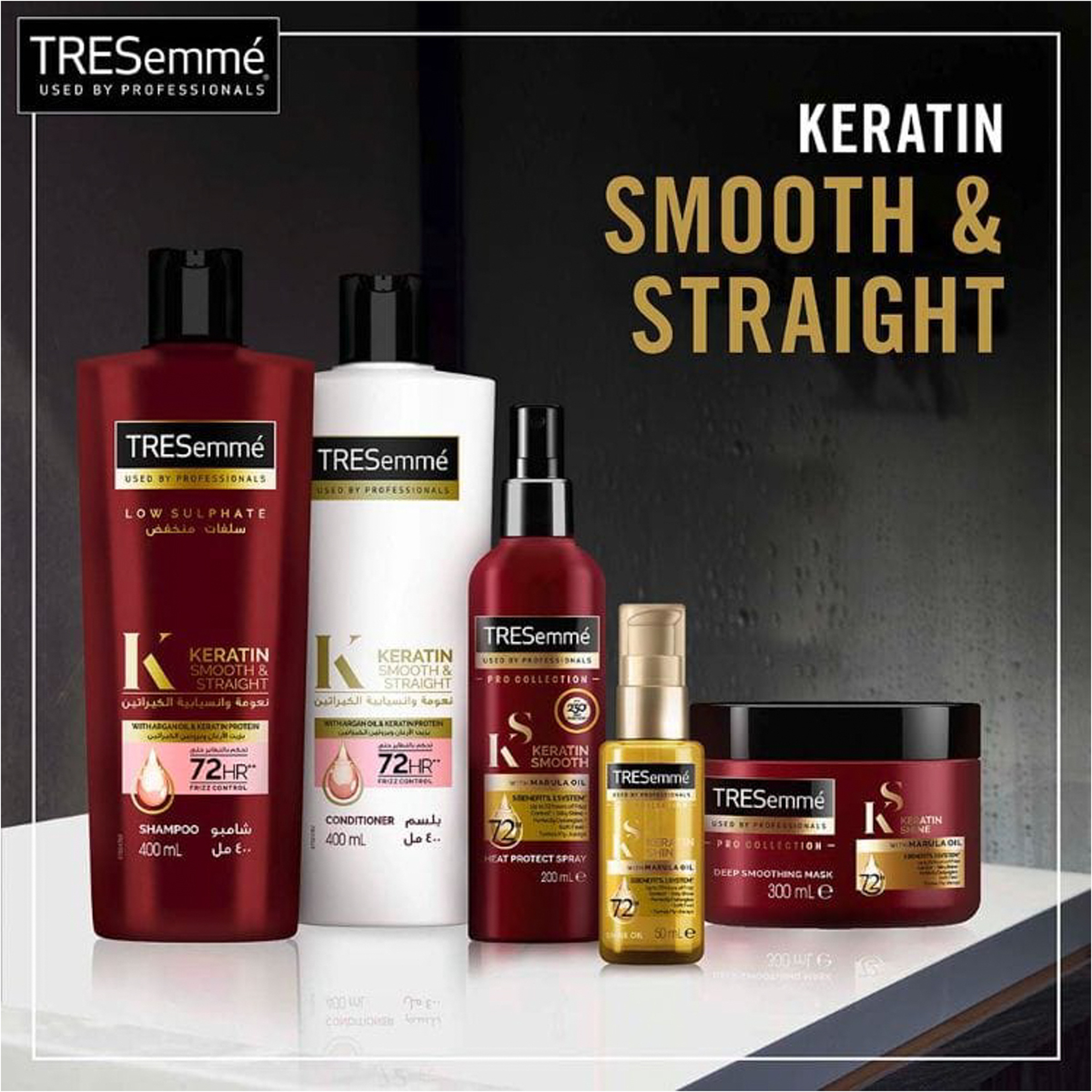 Keratin Smooth & Straight Shampoo,400Ml
