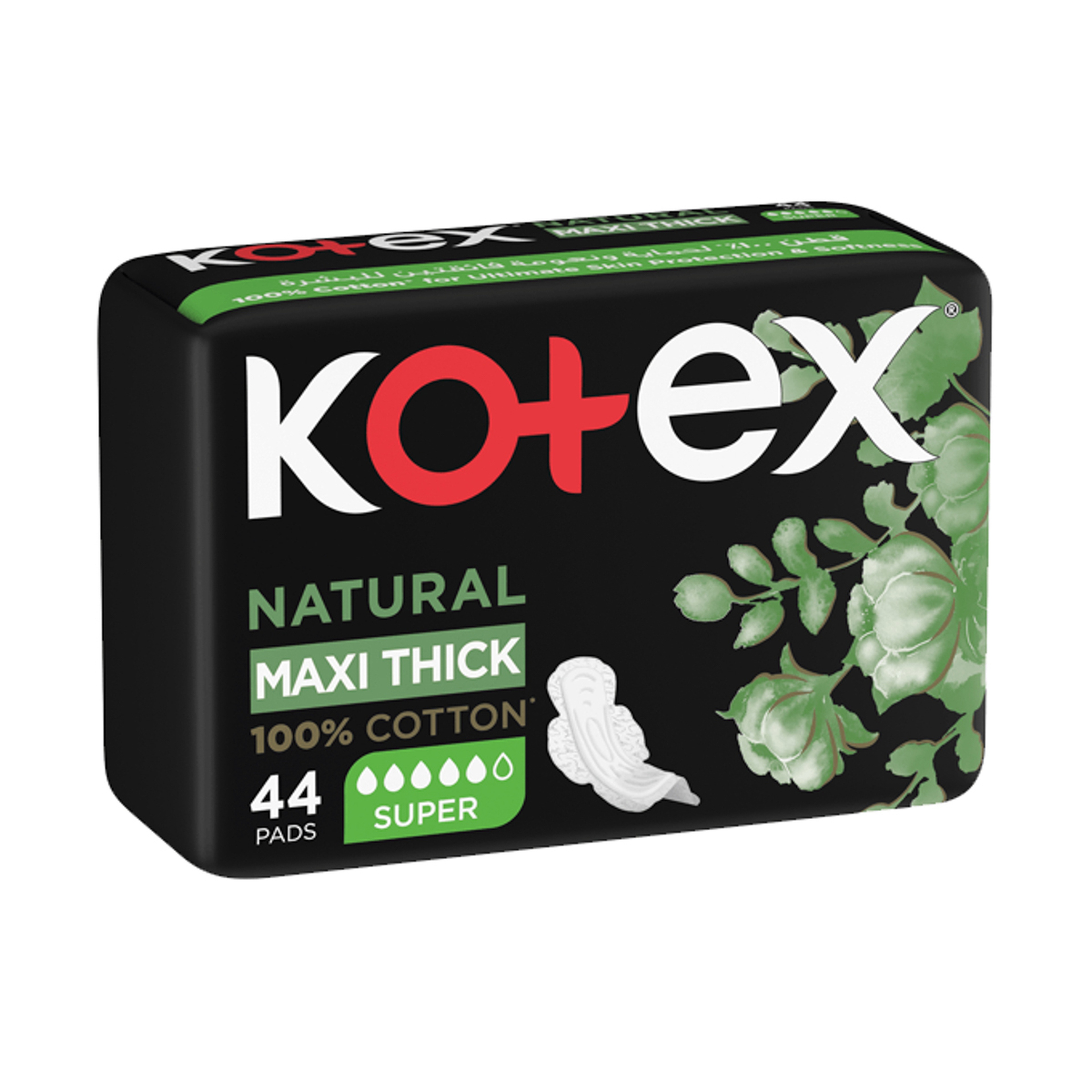 Kotex Maxi Super Natural Sanitary Pads 44 Pcs