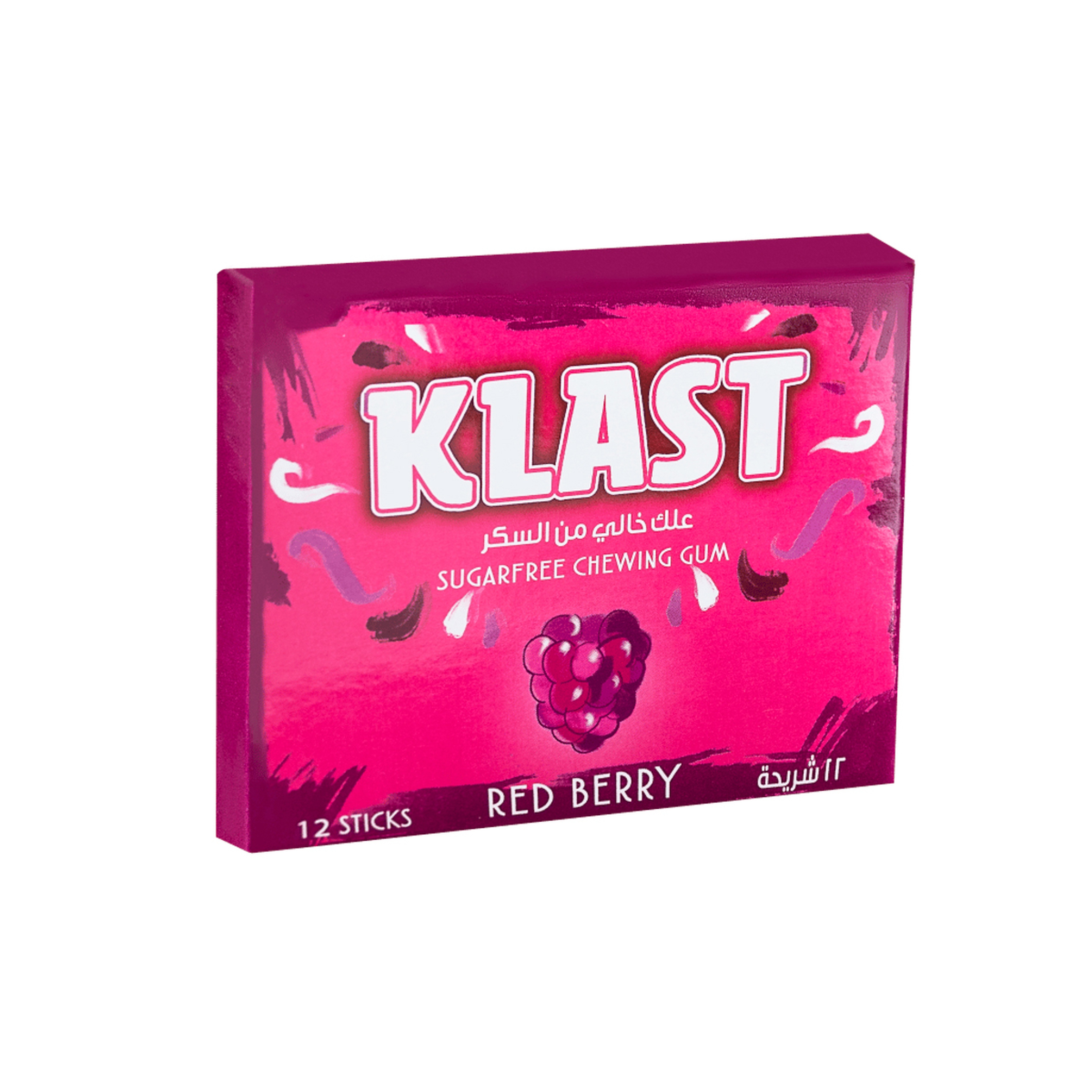Klast Fantasy Red Berry 12 Chewing Gums,Sugar Free