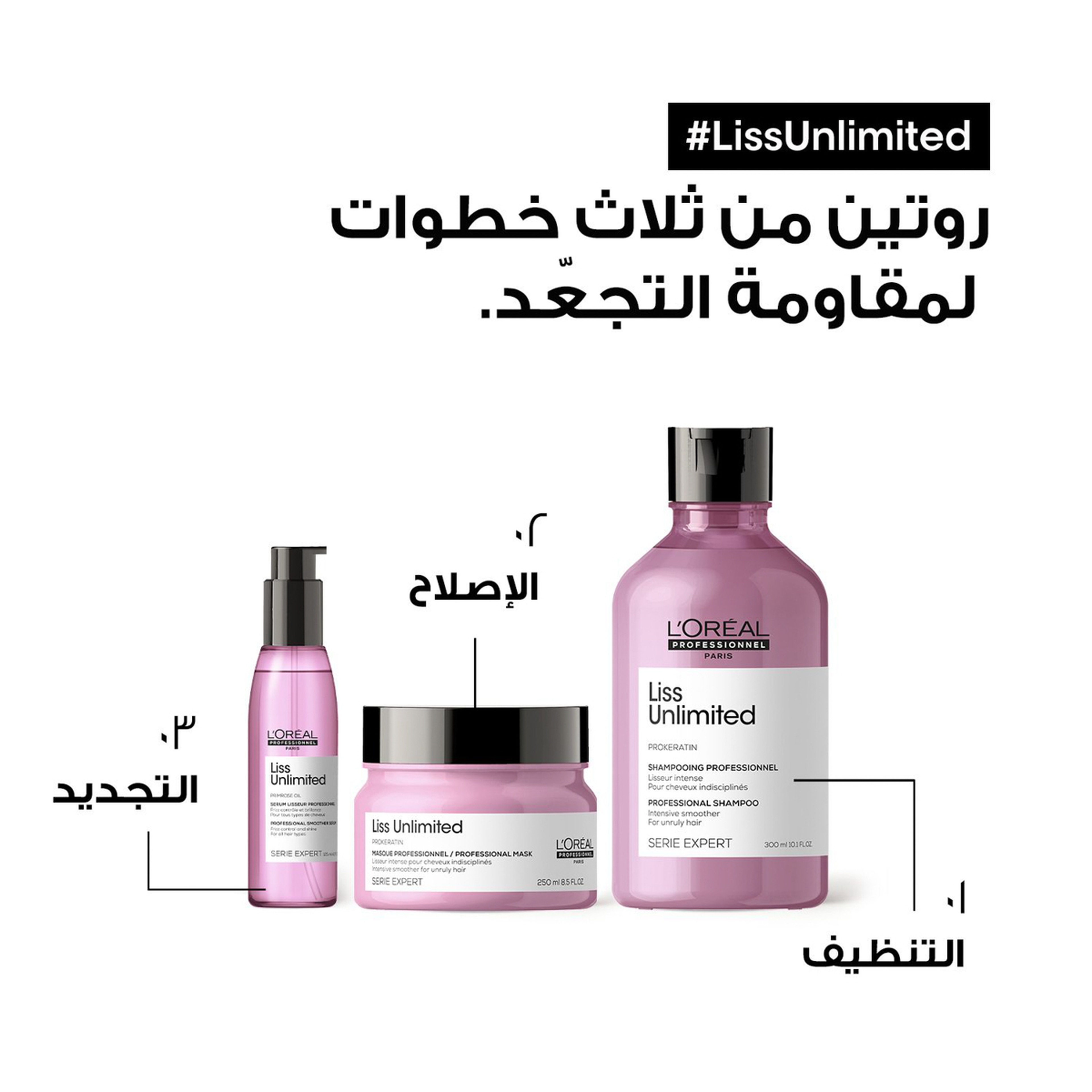 L’Oréal Professionnel Liss Unlimited Mask For Rebellious Frizzy Hair & Straightened Hair Serie Expert 250Ml