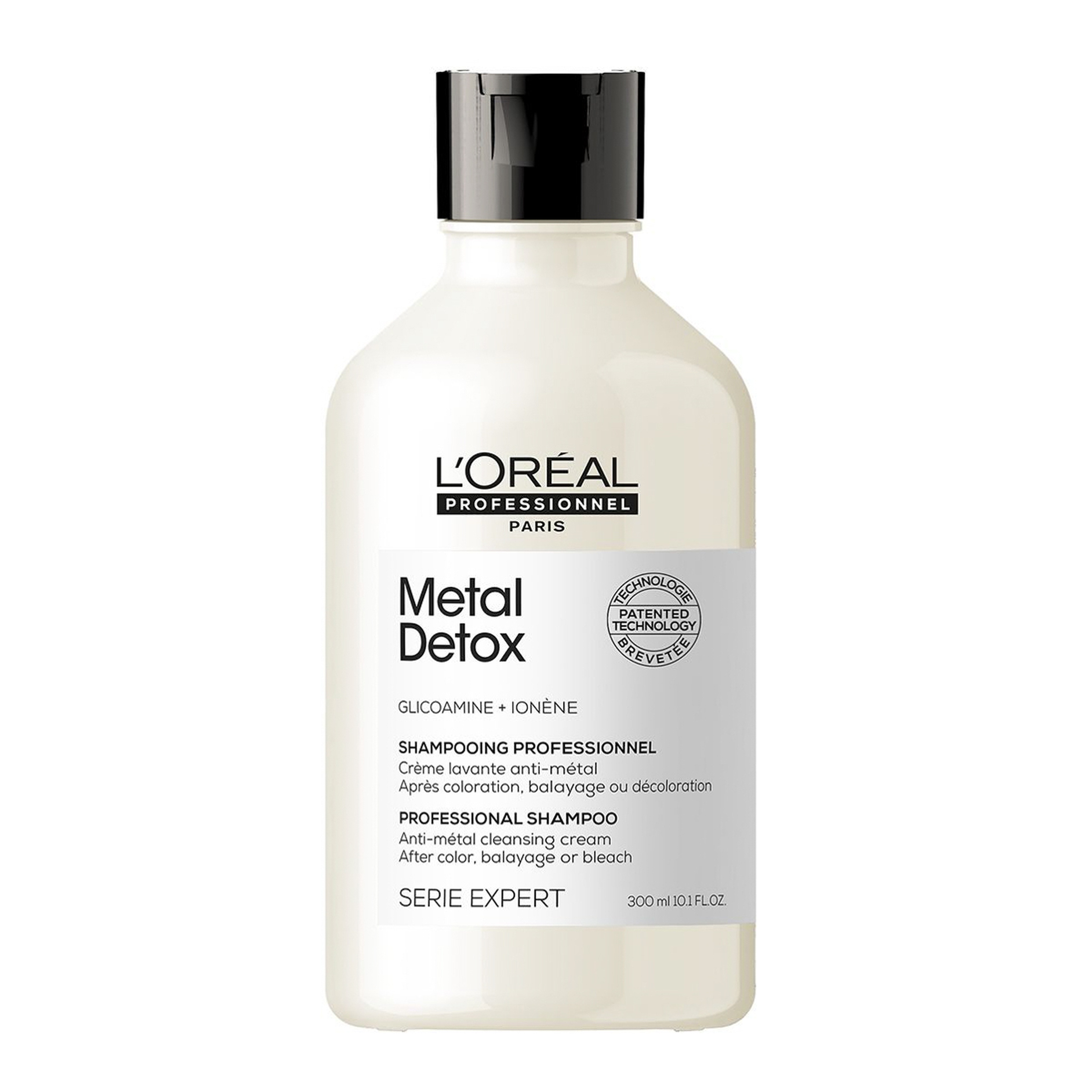 L’Oréal Professionnel Metal Detox Anti-Metal Cleansing Cream After Color, Balayage & Lightening Sulfate Free Rich Creamy Texture With Glicoamine & Ionène Serie Expert 300 Ml