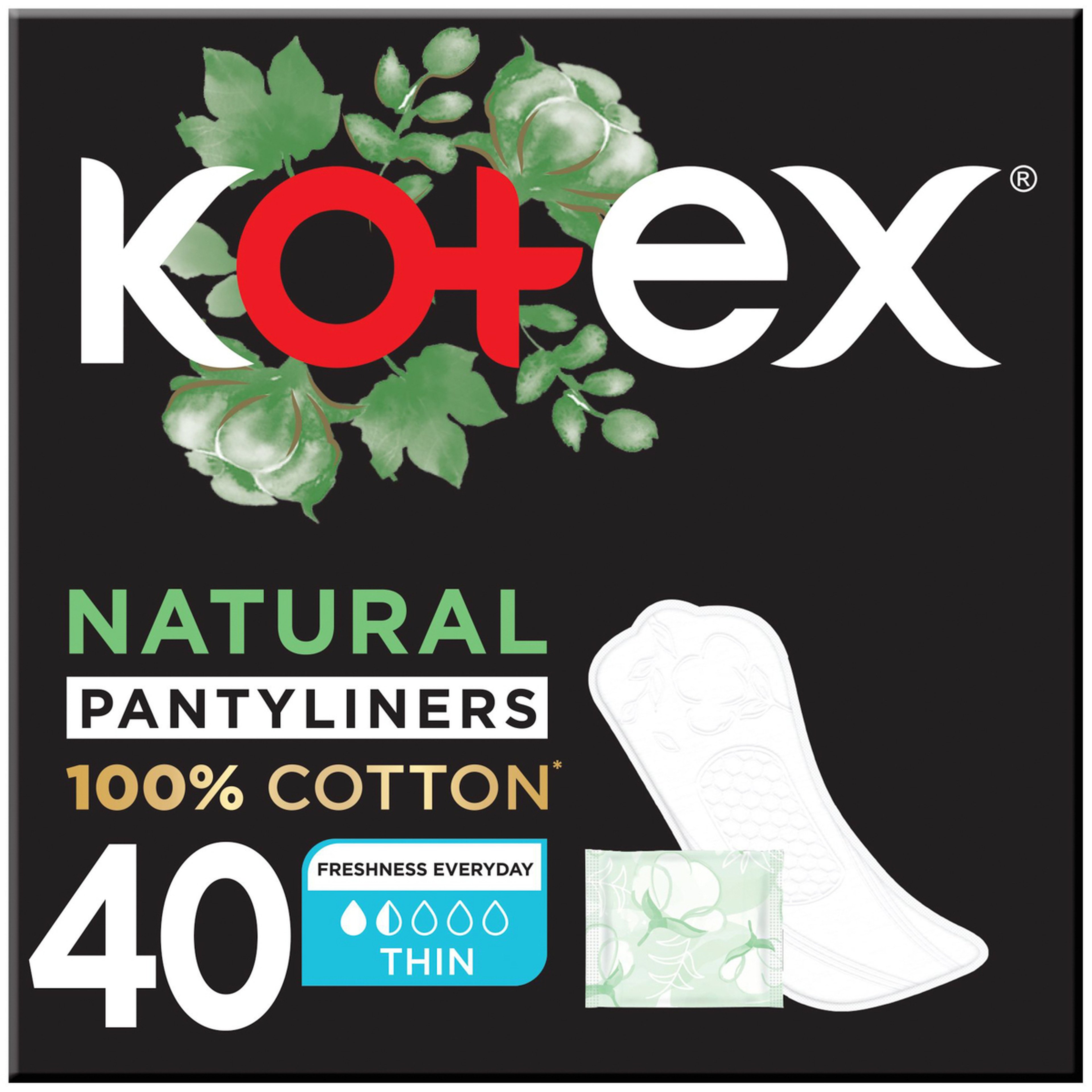 Kotex Daily Protect Thin Panty Liners 40 Pcs