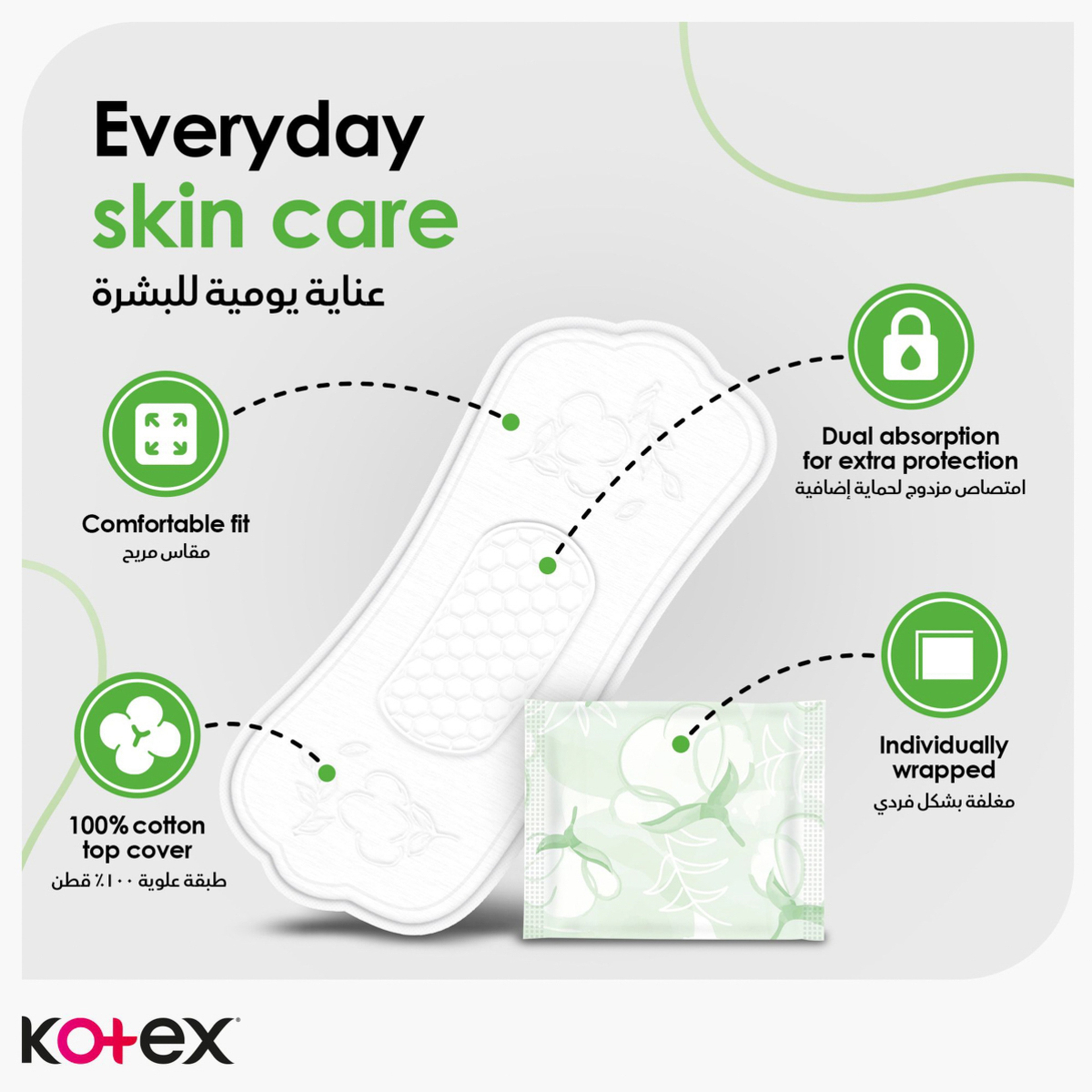 Kotex Daily Protect Thin Panty Liners 40 Pcs