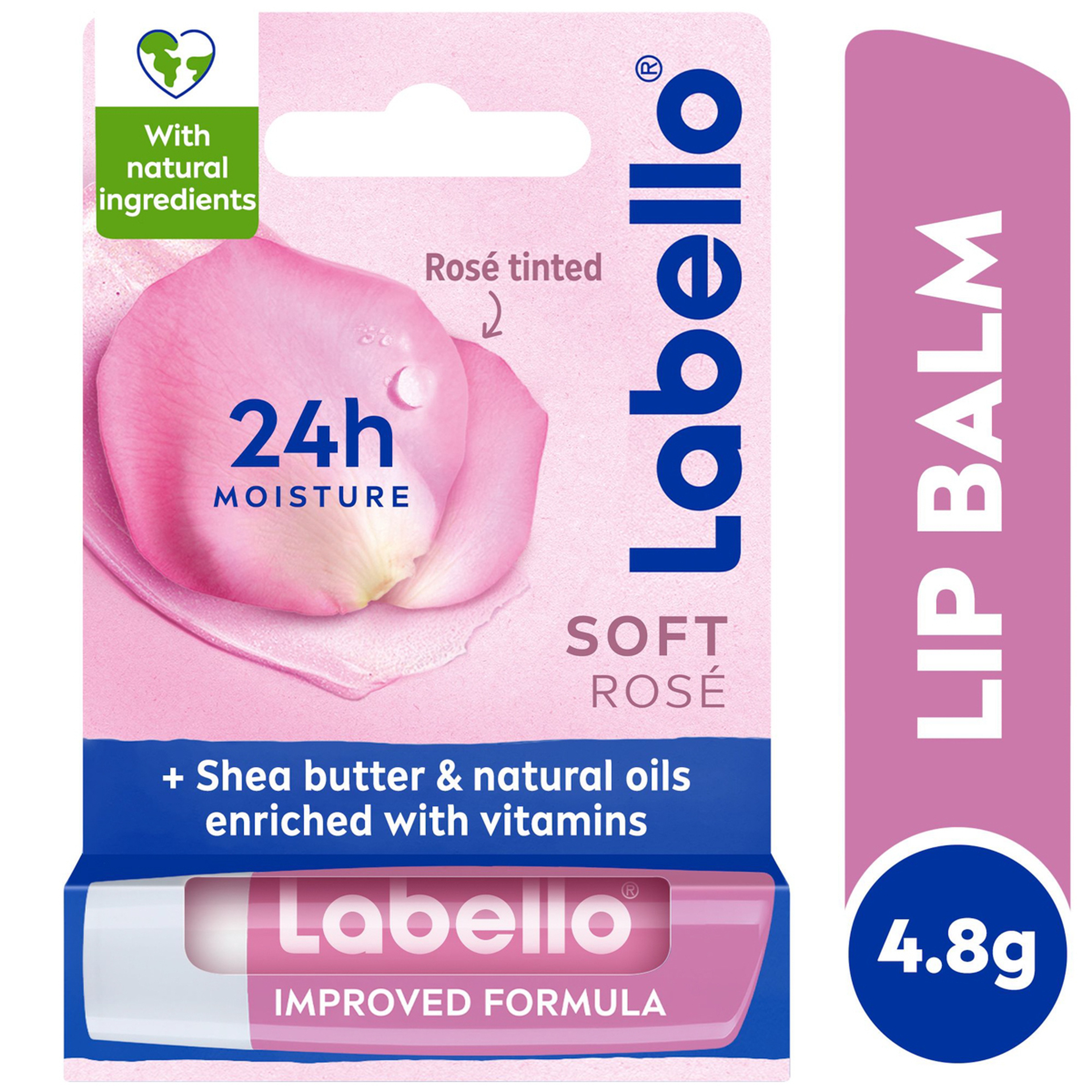 Labello Velvet Rose Lip Balm (4.8G)