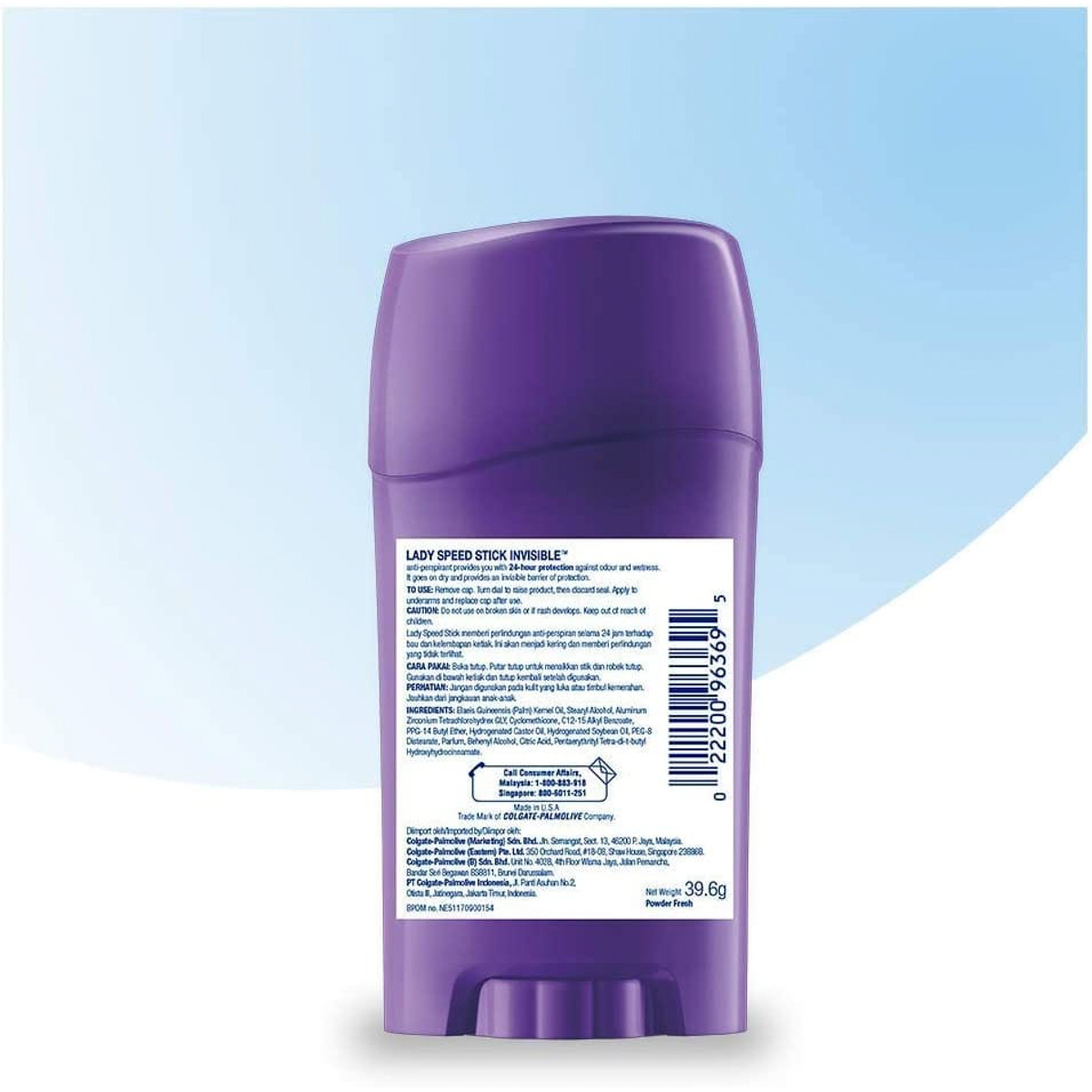 Lady Speed Stick Anti-Perspirant & Deodorant, Invisible Dry, Powder Fresh, 40Gm