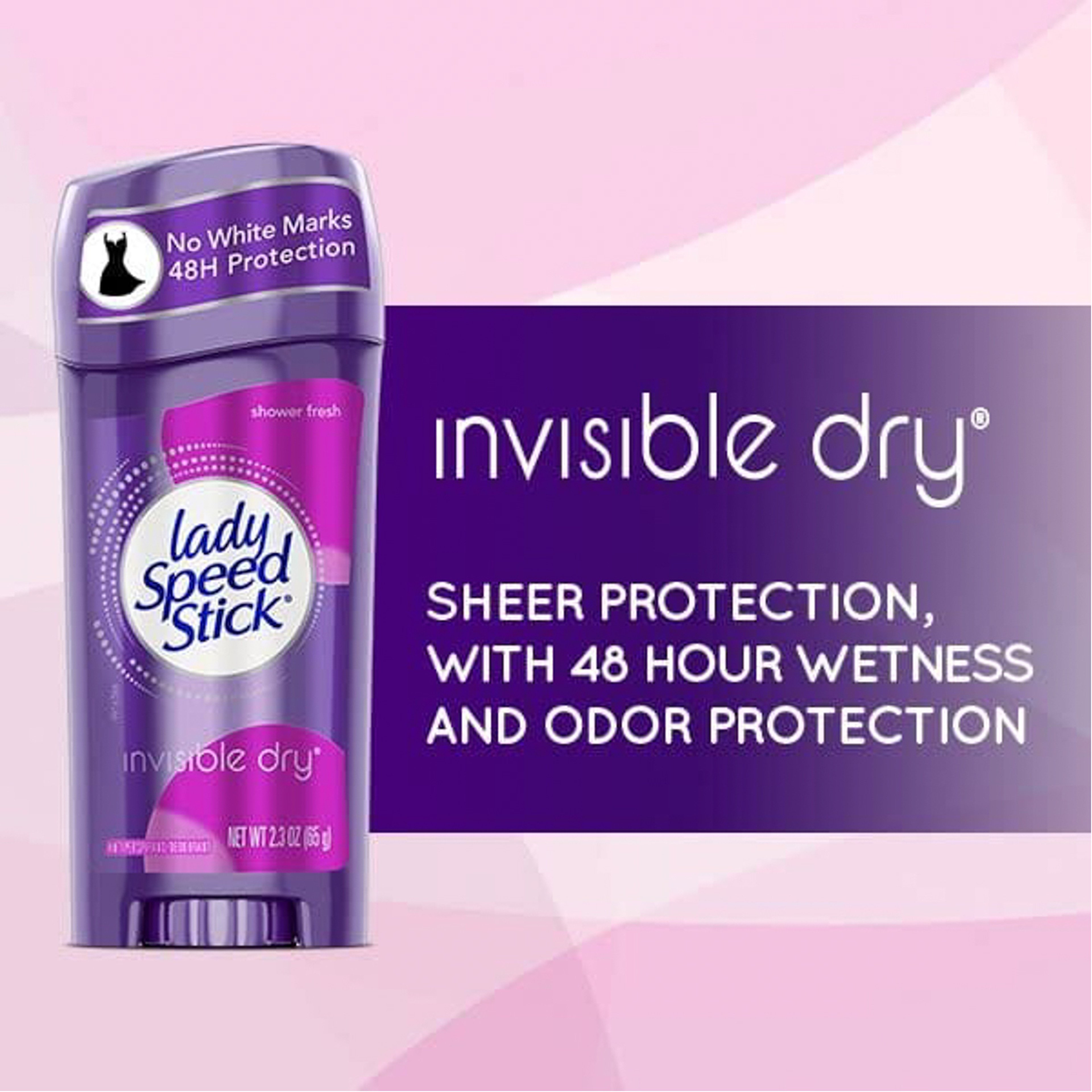 Lady Speed Invisible Dry Deodorant For Women, 65 Gm