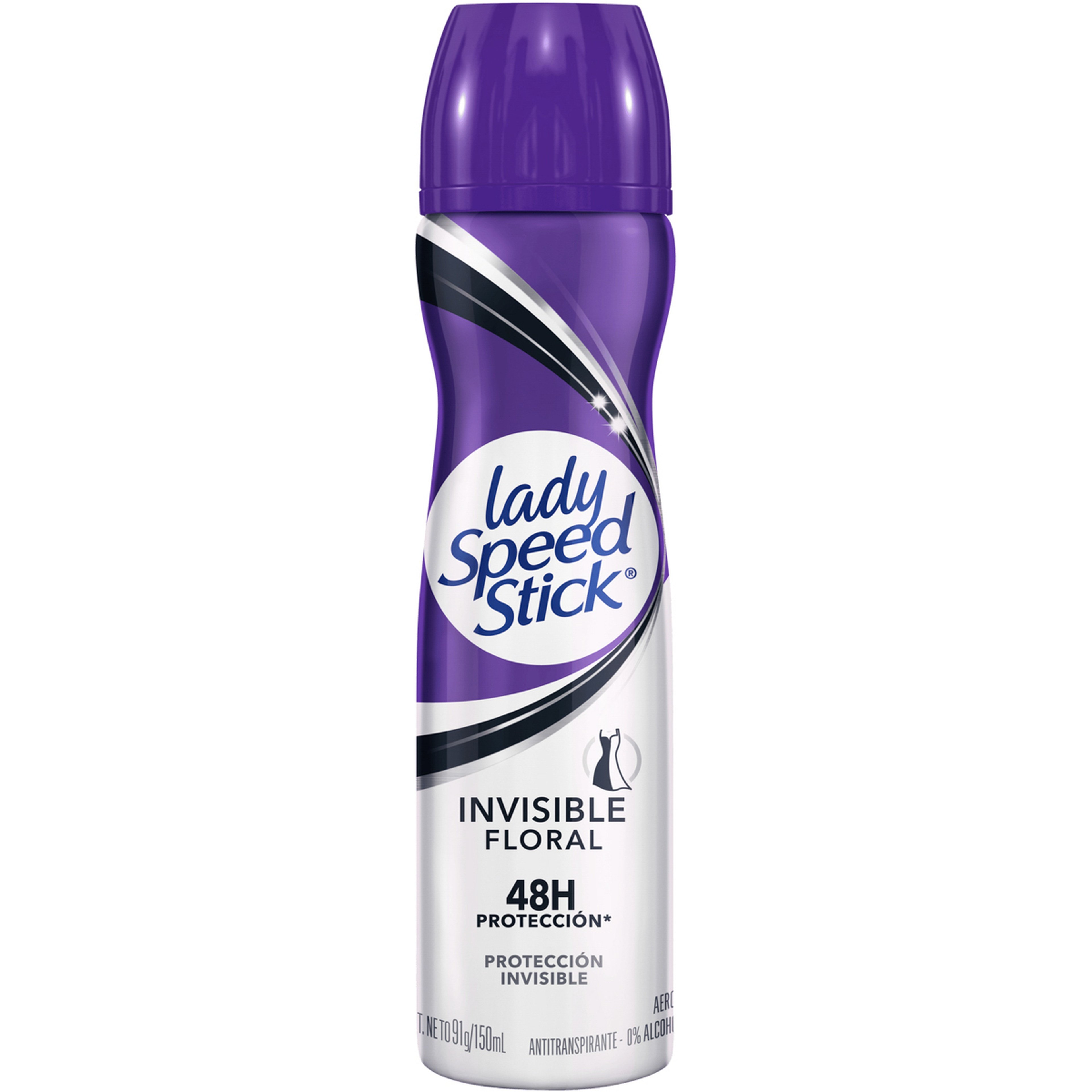 Lady Speed Stick Invisible Protection Floral Deodorant Spray 48H - 150Ml