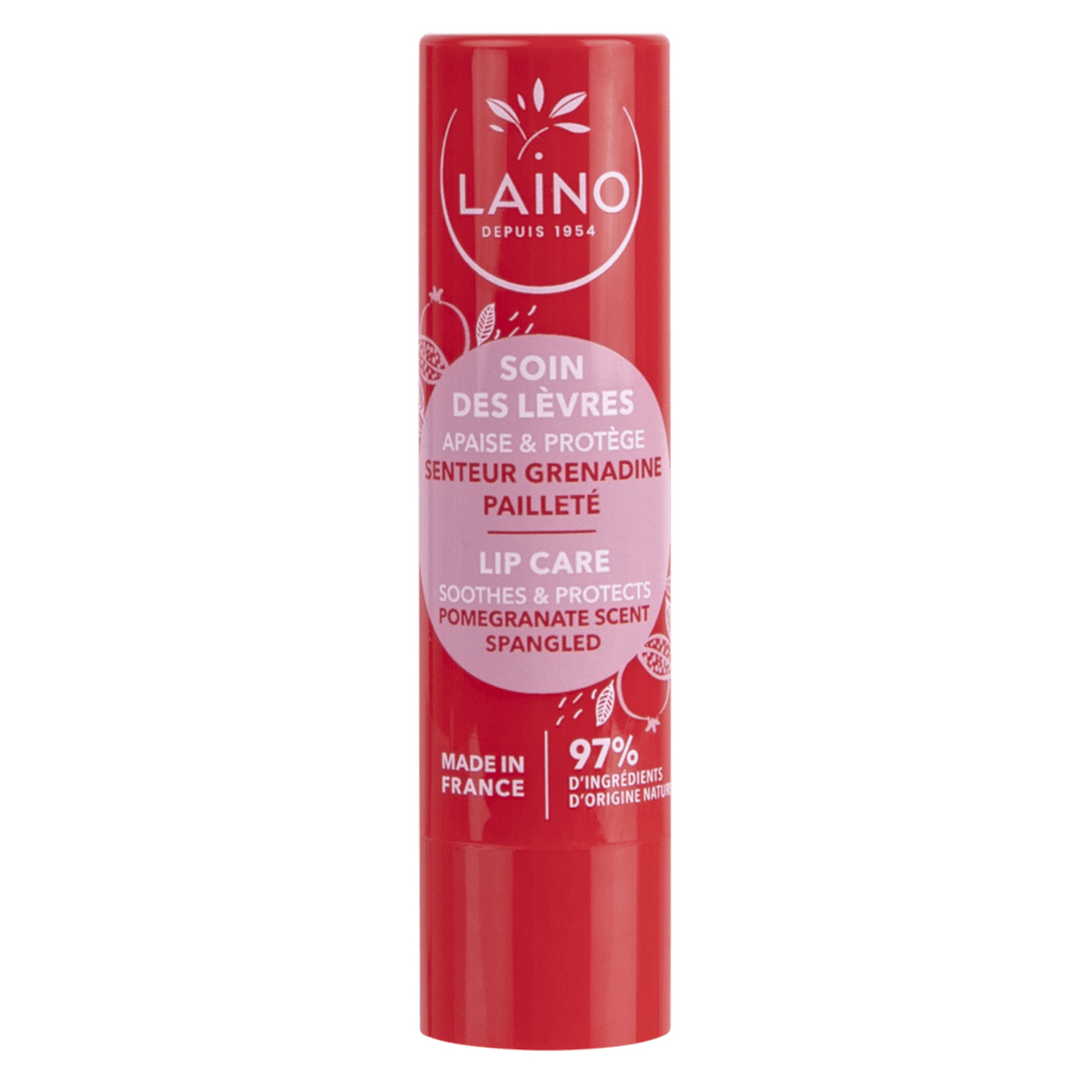 Laino Glitter Lip Care – Pomegranate Scent - 4 Gm