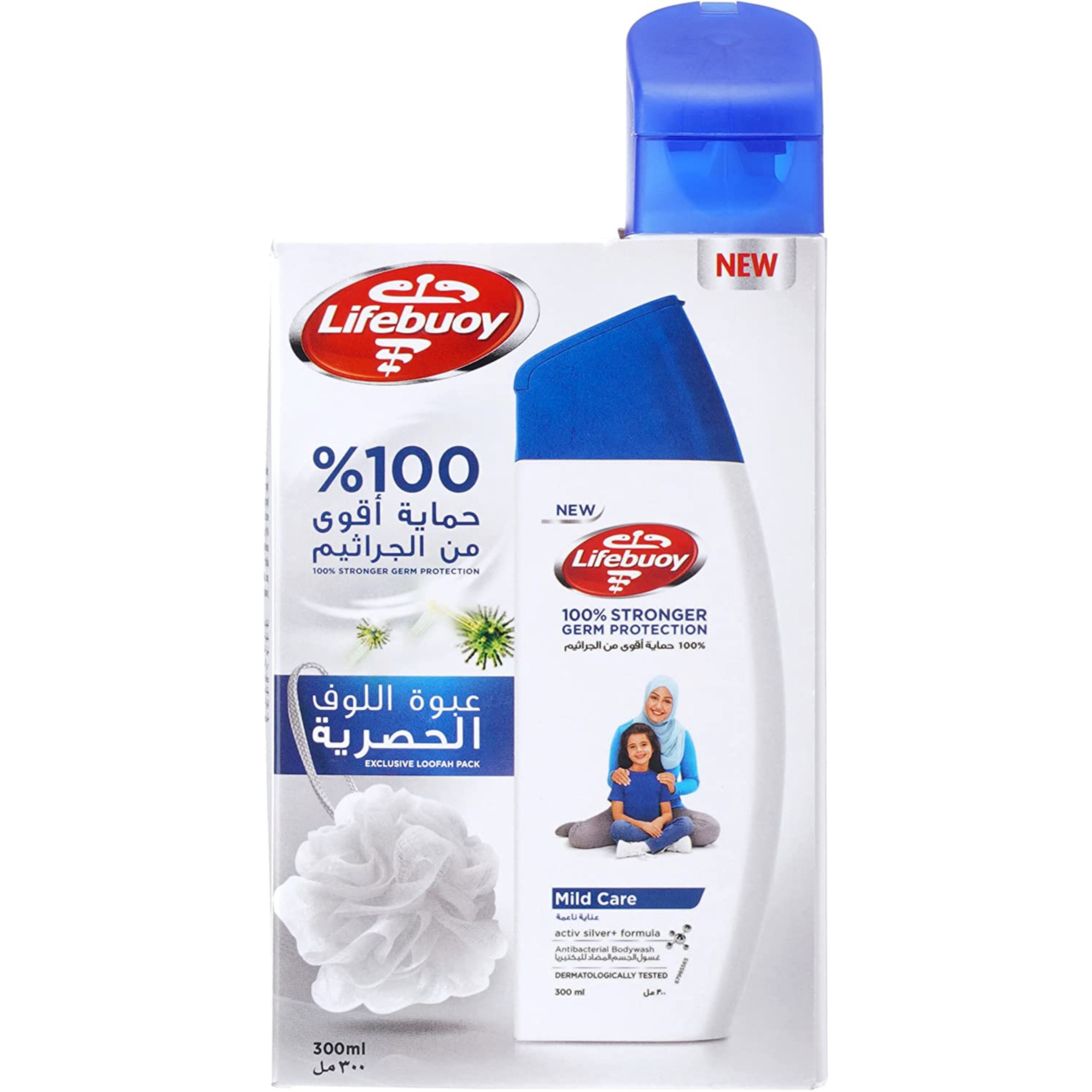 Lifebuoy Body Wash Care 300 Ml + Puff