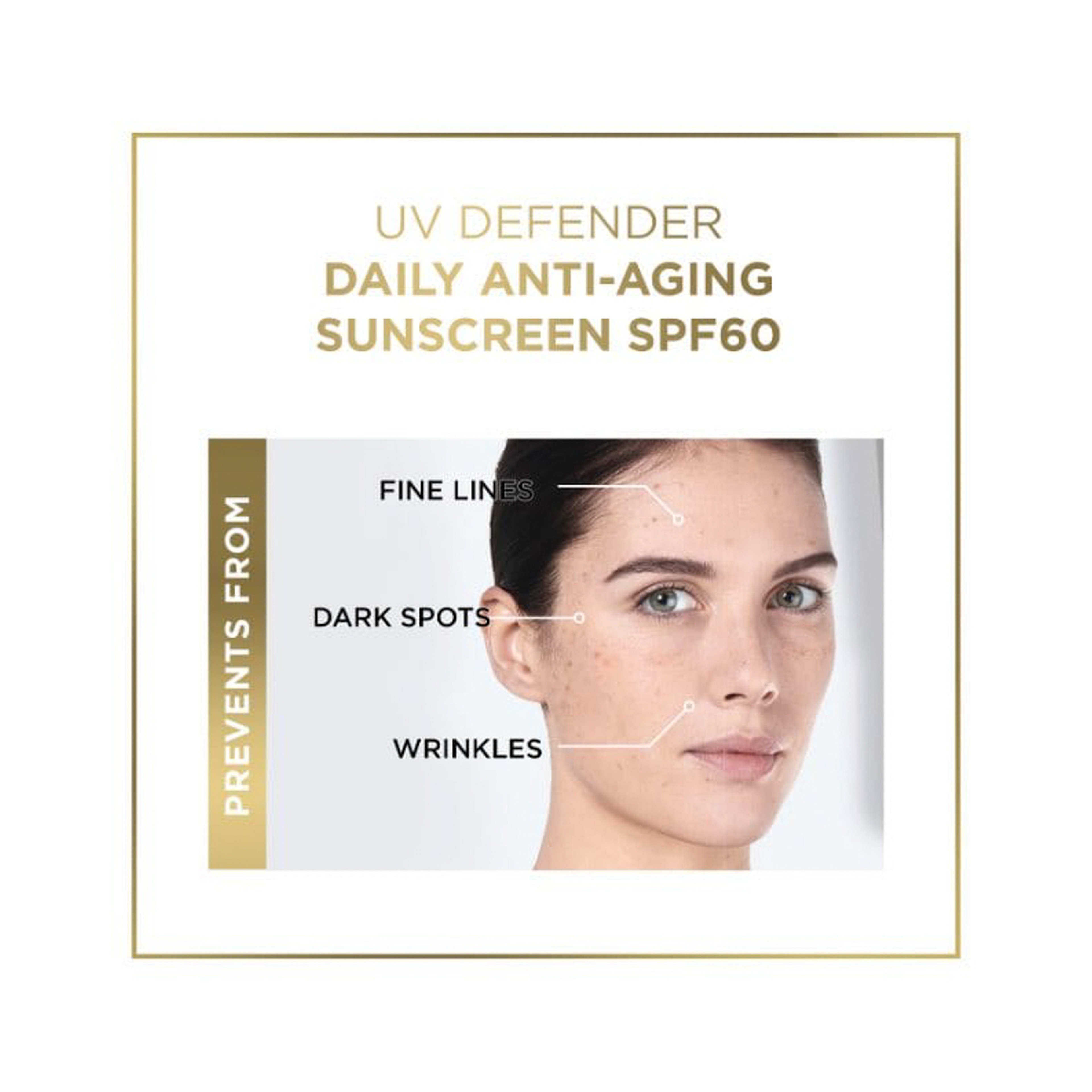 لوريال باريس واقي شمس يومي ضد الشيخوخة مع تحكم في اللمعان SPF 50+ مع ارليسيوم - 50 مل