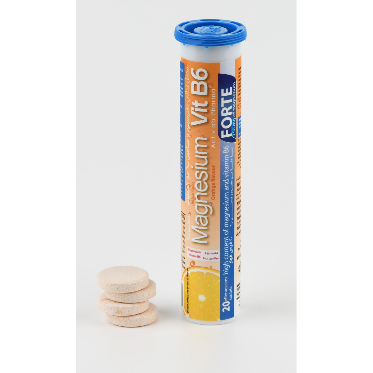 أكتيف لاب مغنسيوم وفيتامين ب 20 قرص فوار