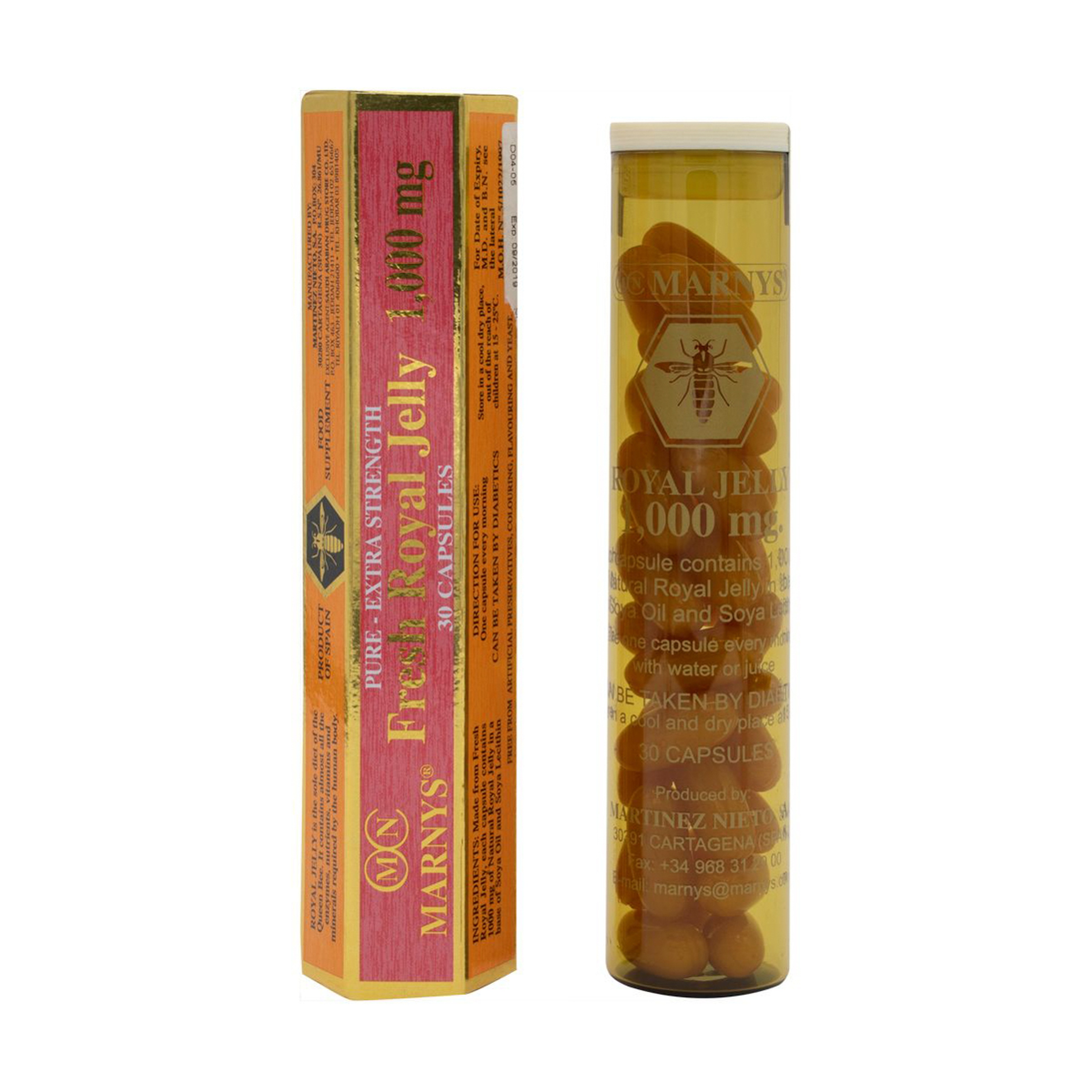 Marnys Royal Jelly 1000 Mg 30 Capsules