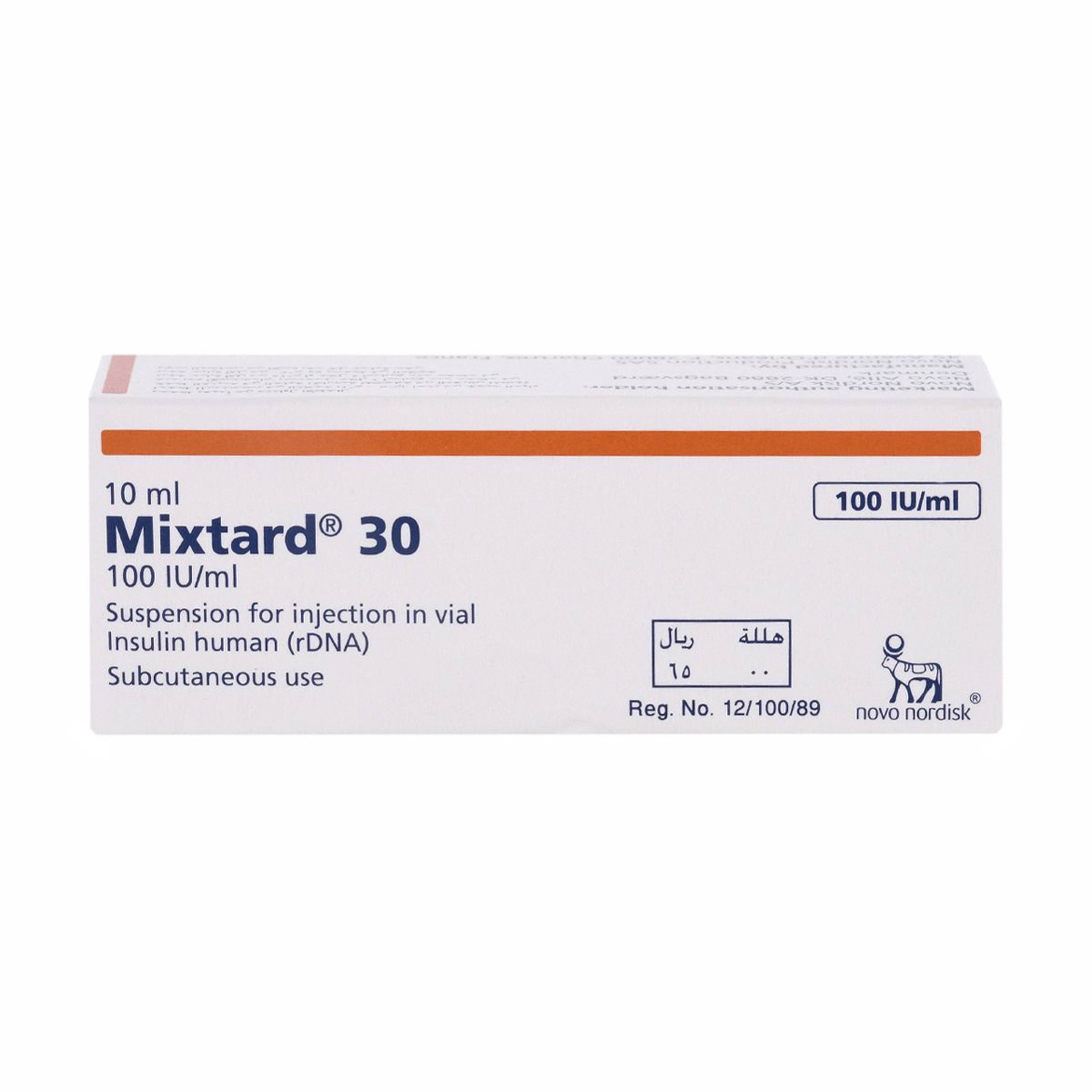 Mixtard 100 Iu/Ml Vial 10 Ml (Refrigerator)