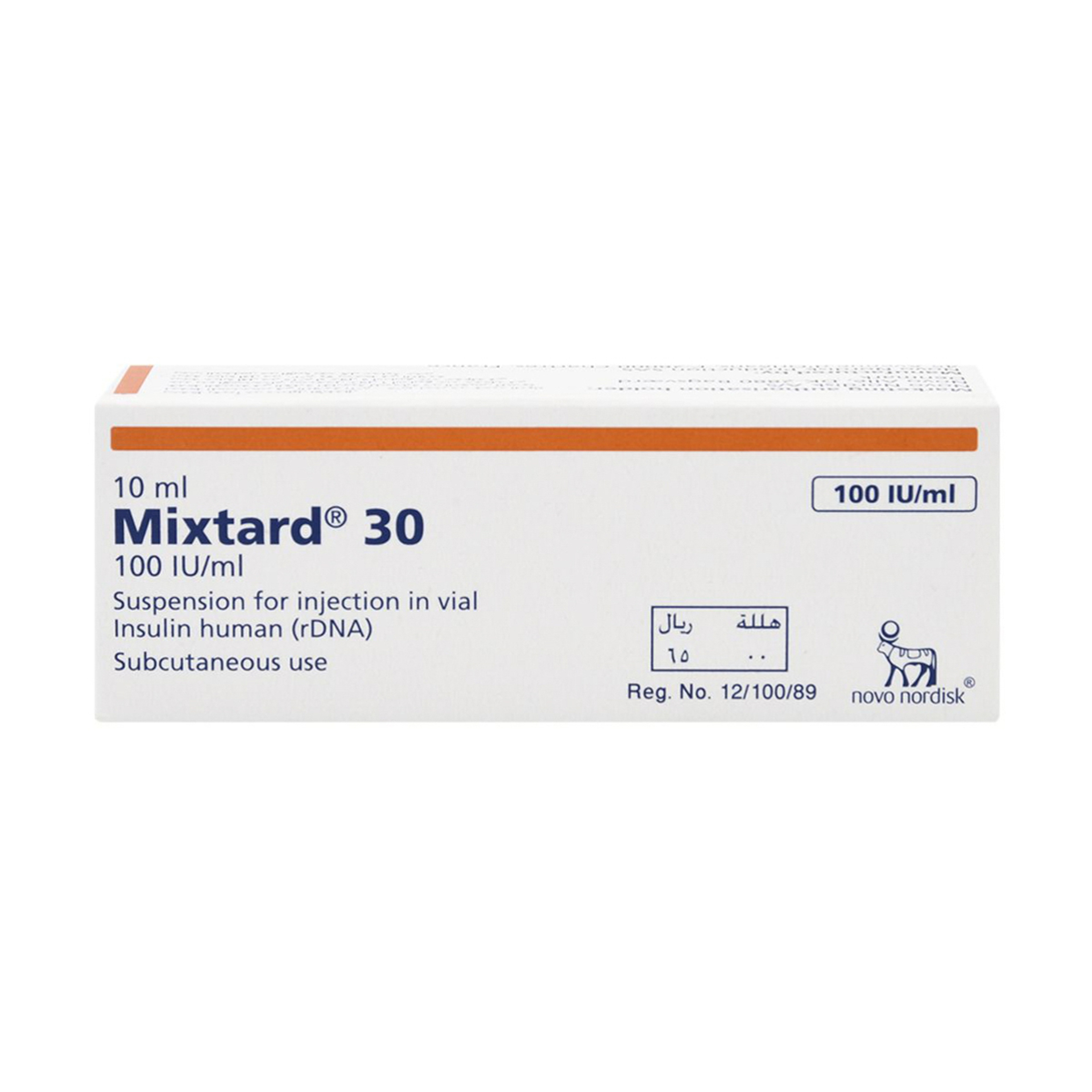 Mixtard 100 Iu/Ml Vial 10 Ml (Refrigerator)