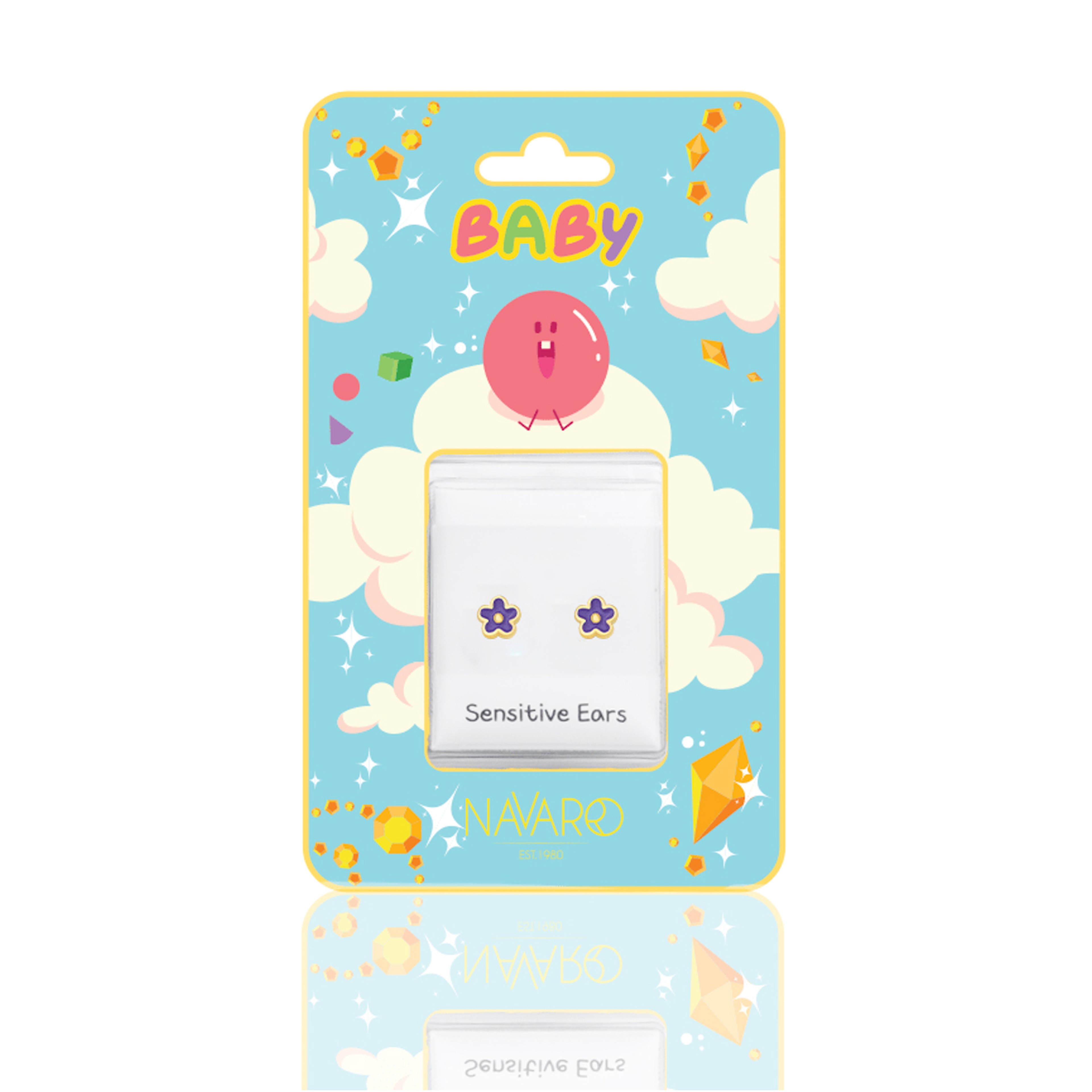 Navaro Earrings Baby - Neb-S108 Shining Stars Silver