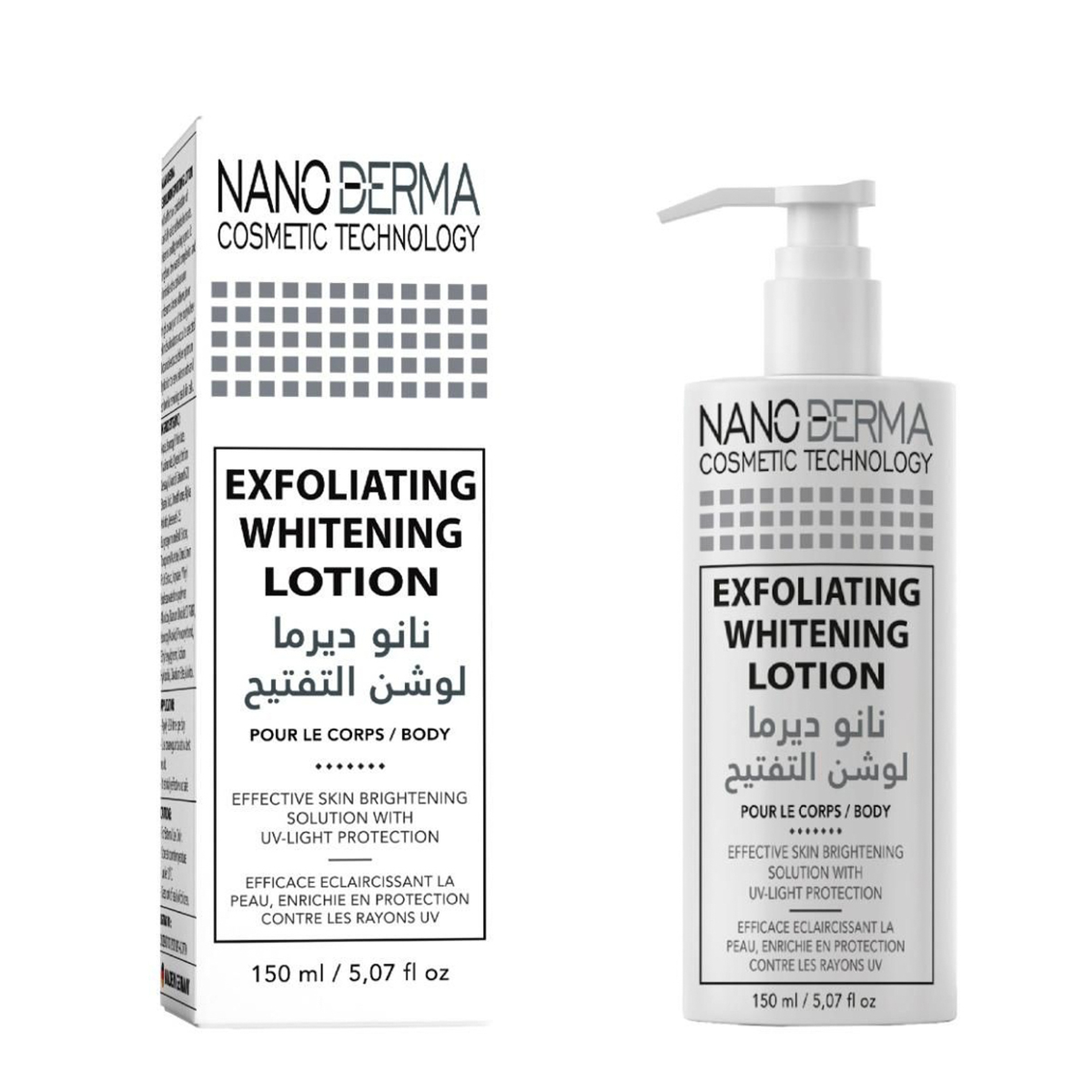 Nano Derma Exfoliating Whitening Lotion 150Ml