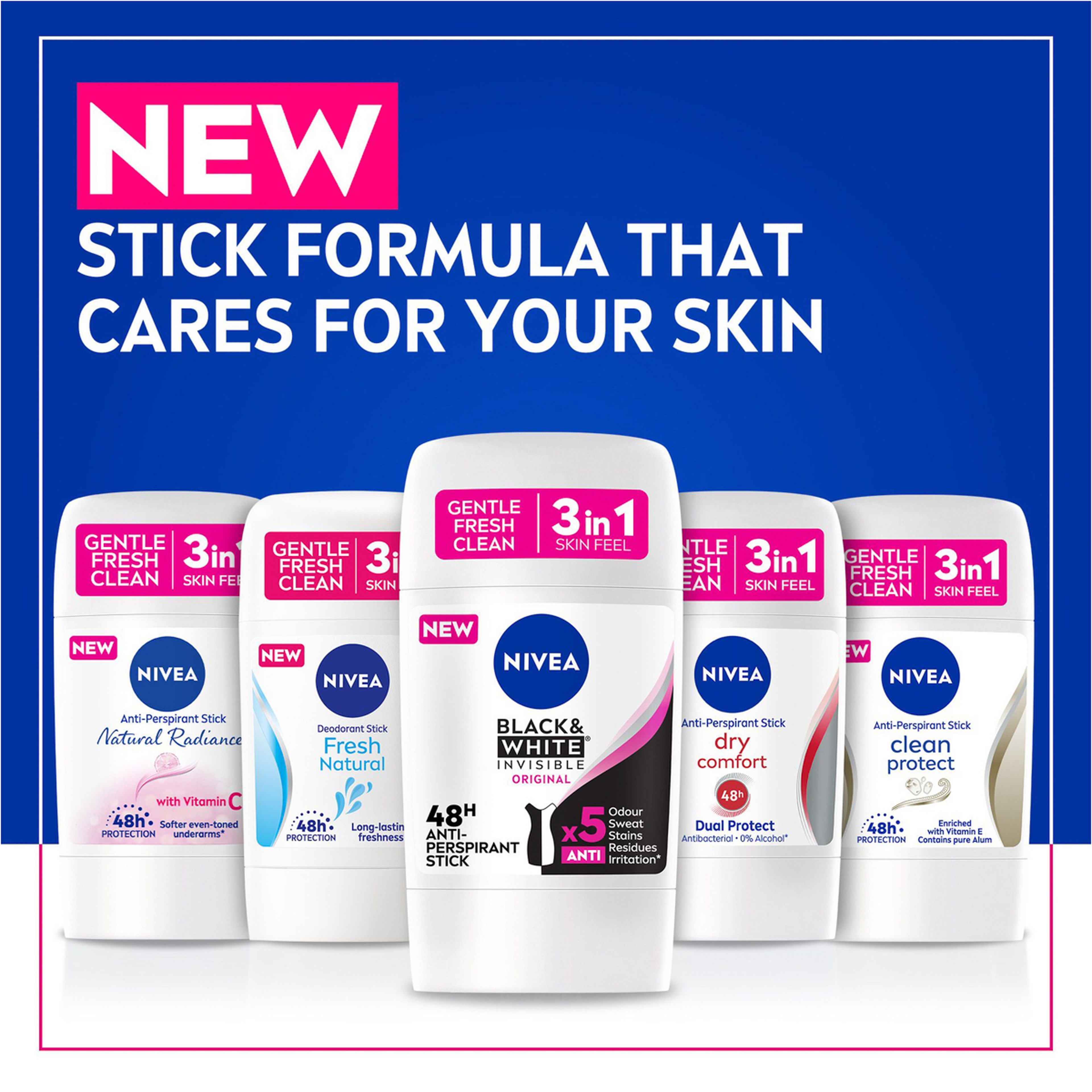 نيفيا مزيل عرق للنساء اسود و ابيض 50 مل